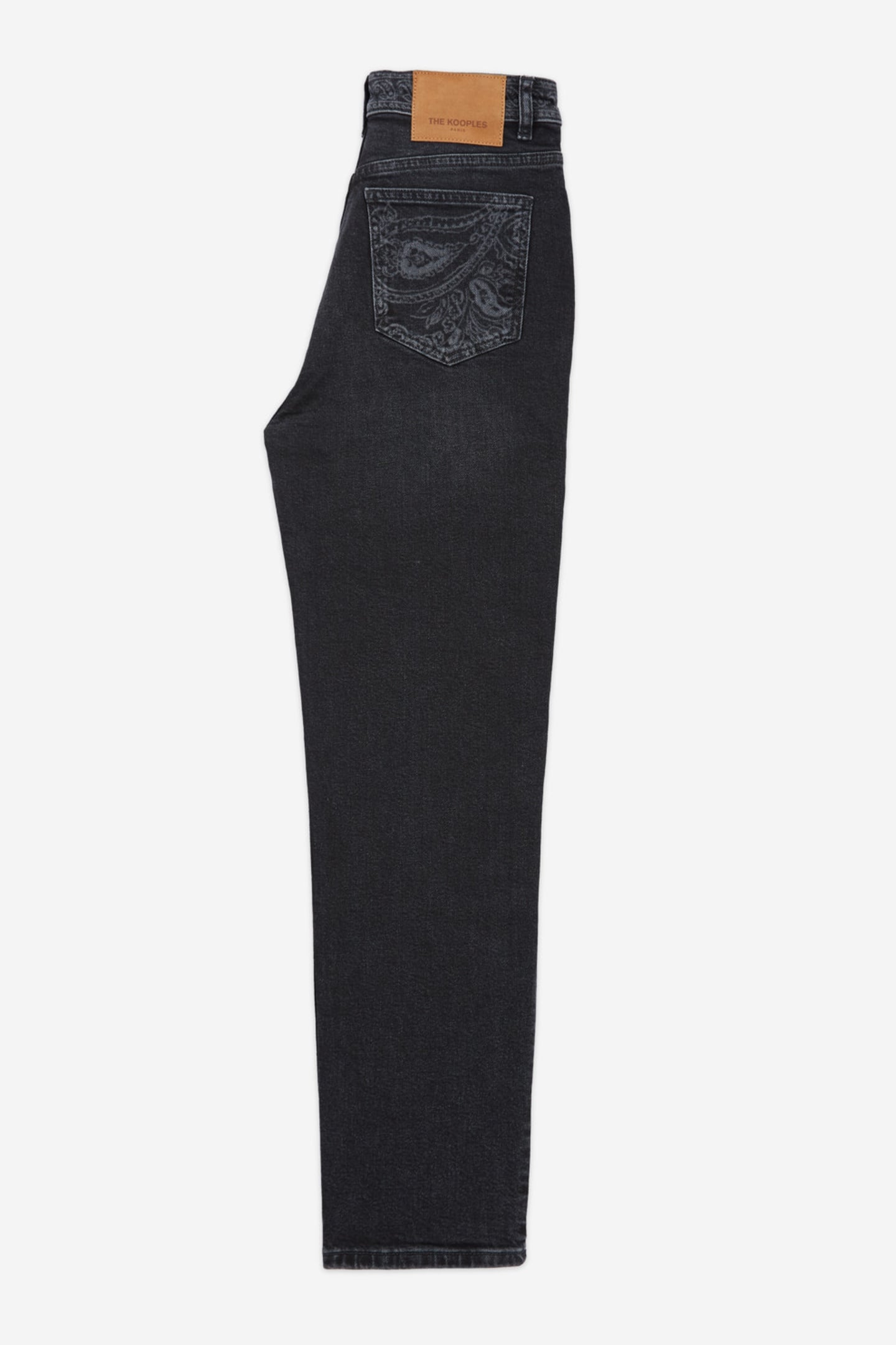 5-POCKET DENIM TROUSERS WITH PAISLEY DETAILS BLACK WASHED 6