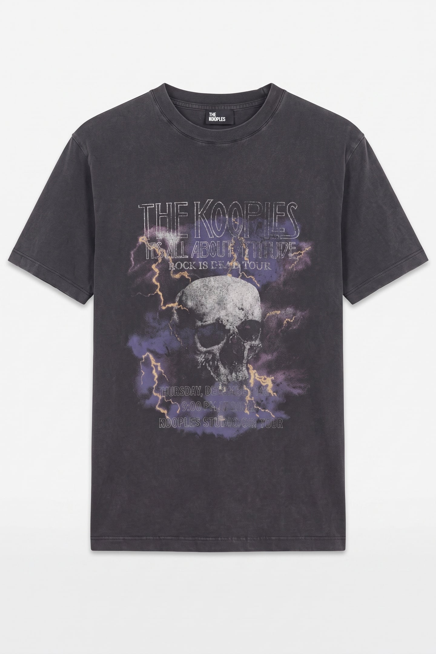 T-SHIRT MC SKULL BLACK WASHED 3