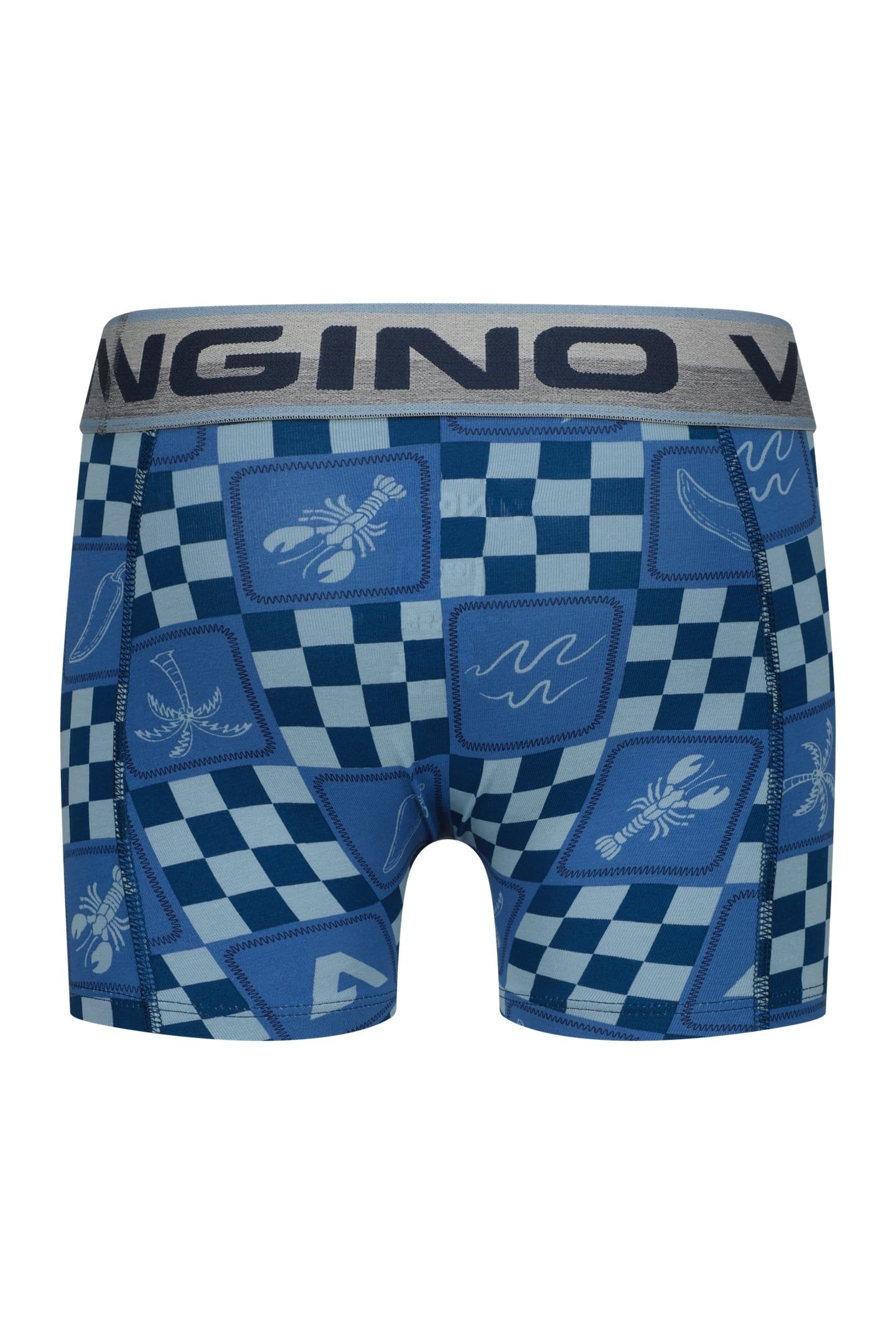 BOYS BWO26-CHECK 4-PACK BOXER MULTICOLOR BLUE 4