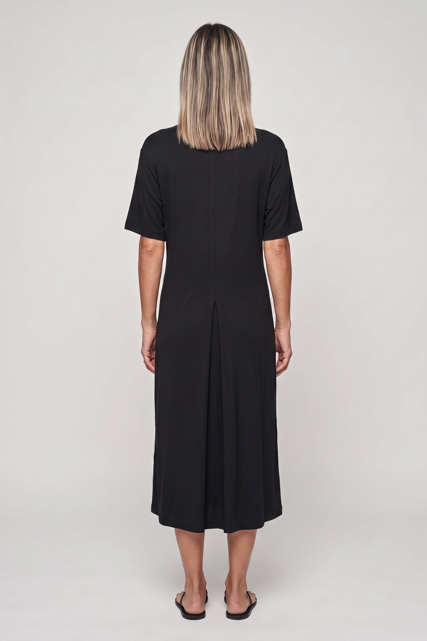 VIENTO VISCOSE CREPE DRESS BLACK 2