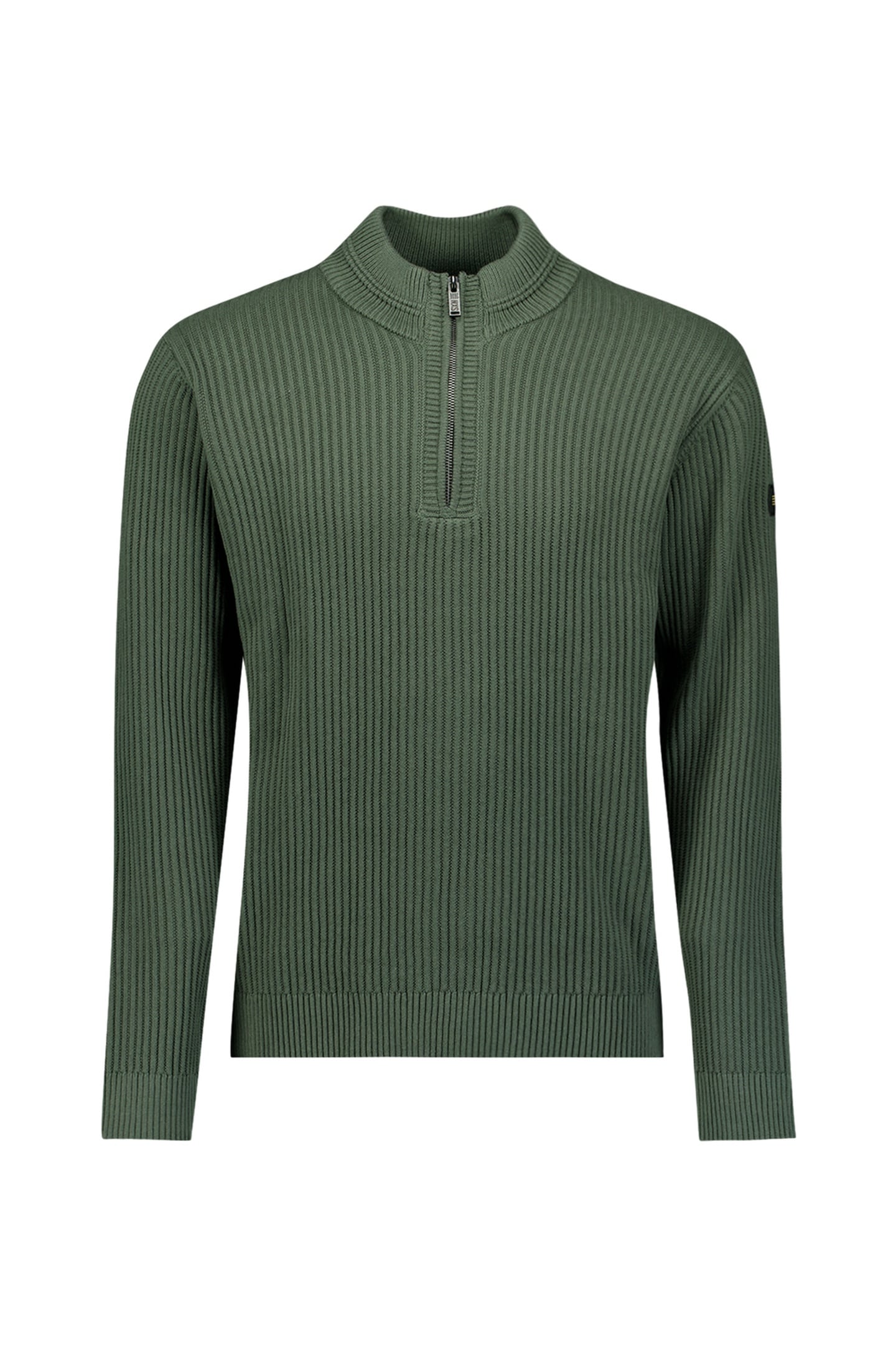 PULLOVER HALF ZIP RIB VARIATION DARK GREEN 5