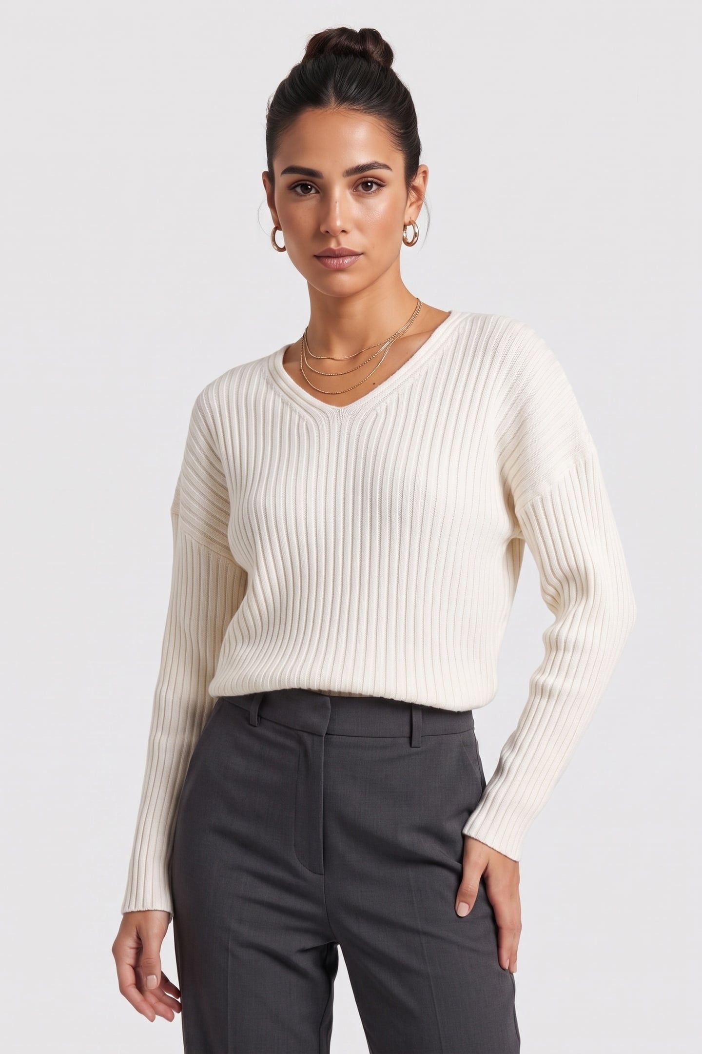 CRESCENTA SWEATER WHITE 1