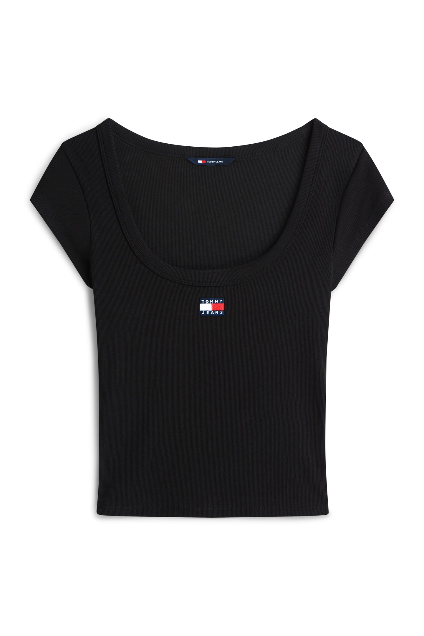 SLIM RIB BADGE TEE BLACK 4