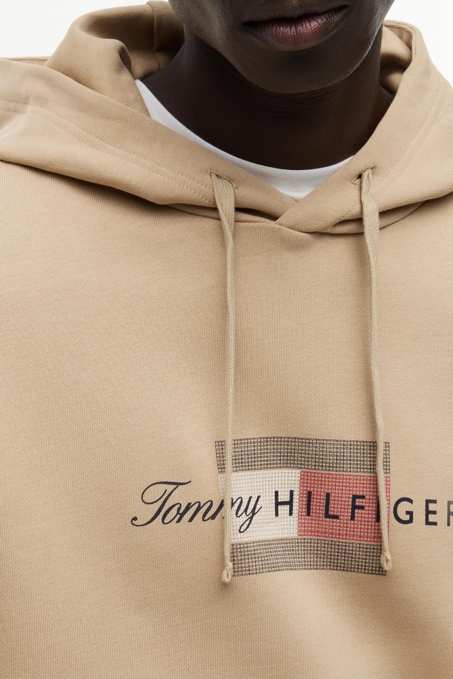 SCRIPT FLAG HOODIE BATIQUE KHAKI 4
