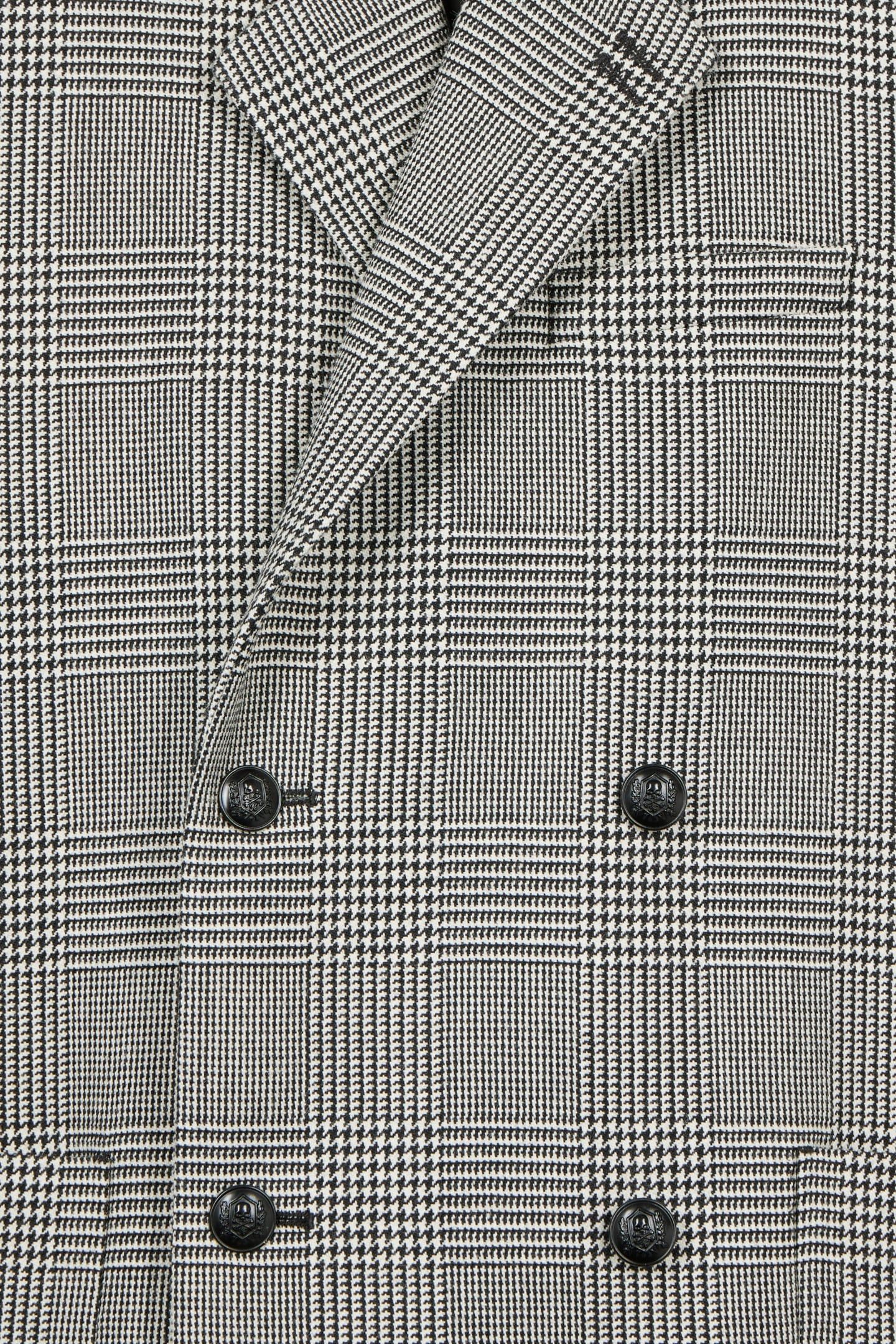 4-BUTTON DOUBLE-BREASTED JACKET BLACK WHITE 11