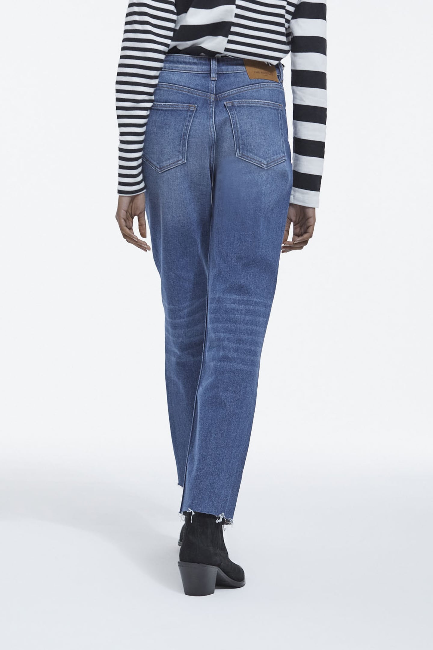 STRAIGHT-LEG DENIM PANTS WITH 5 POCKETS BLUE WASHED 3