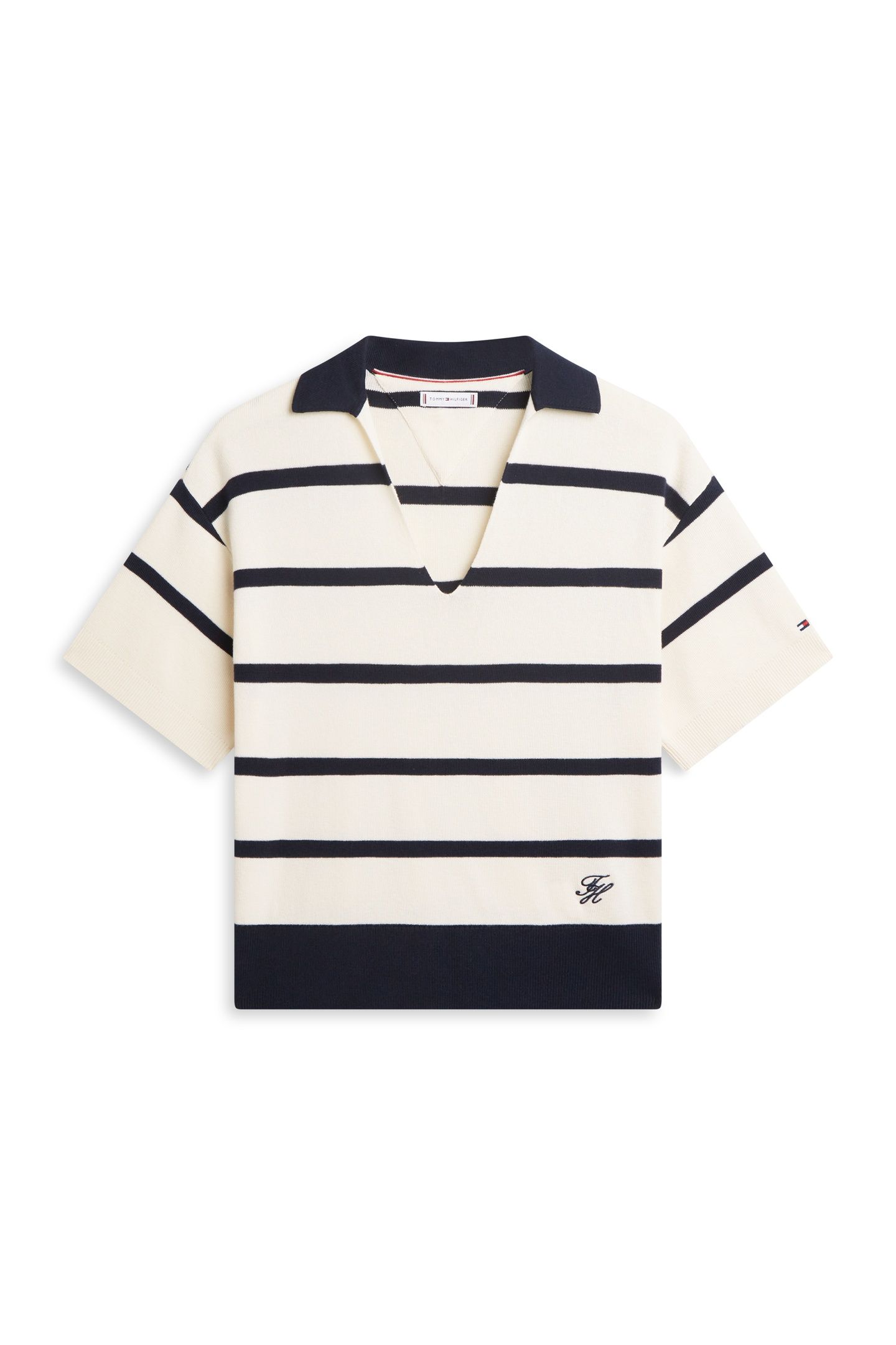 COTTON FULL NEEDLE POLO BIG CALICO/DARK N NAVY 4