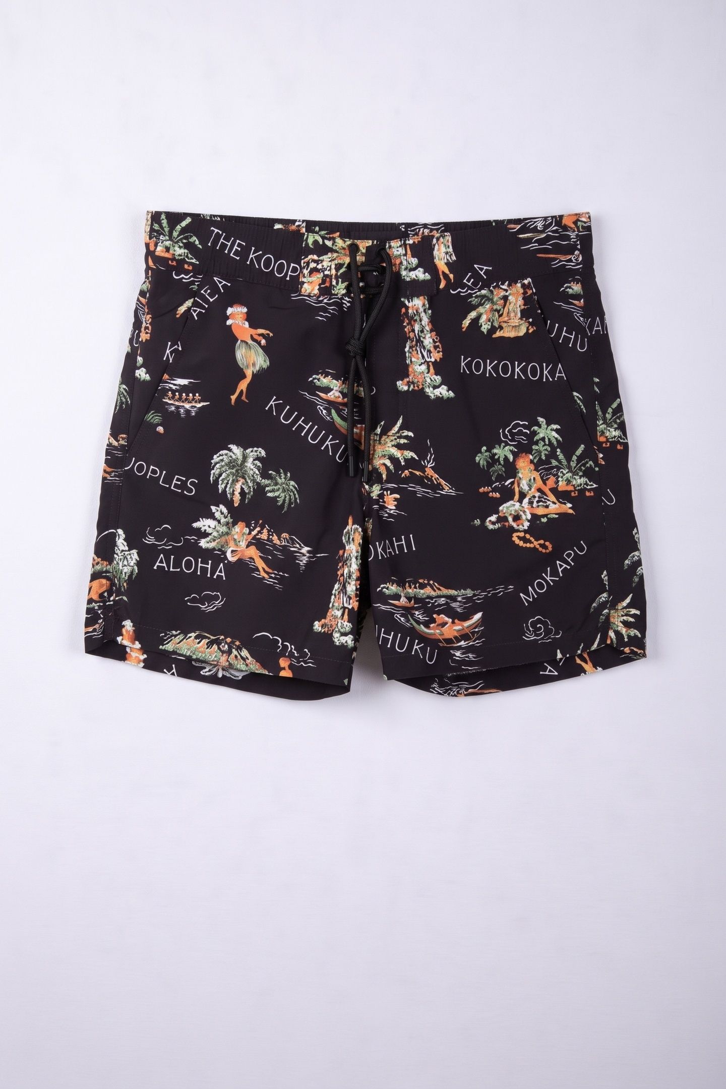ALOHA PRINT SWIMSUIT BLACK 3