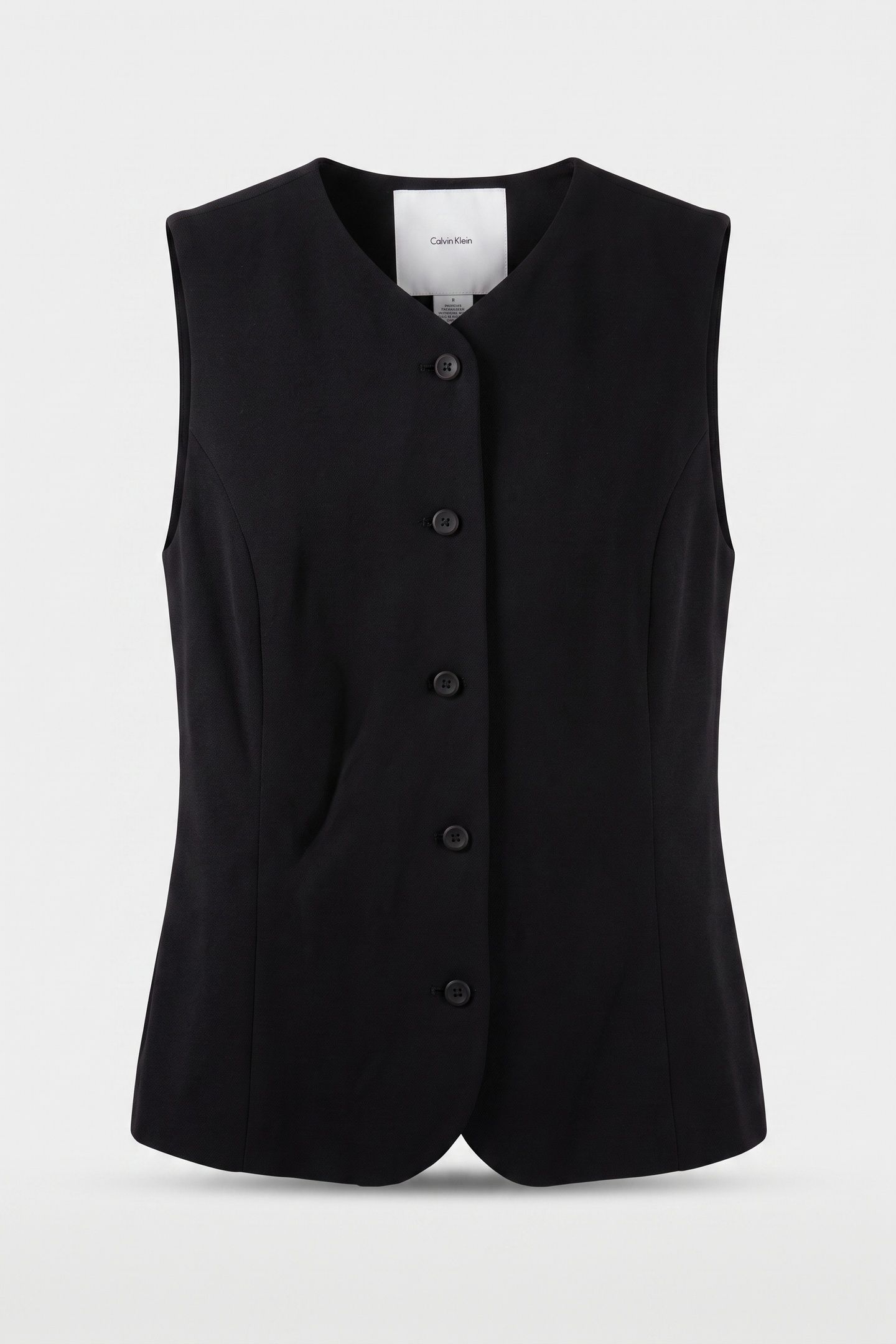 STRETCH CREPE VEST BLACK 3