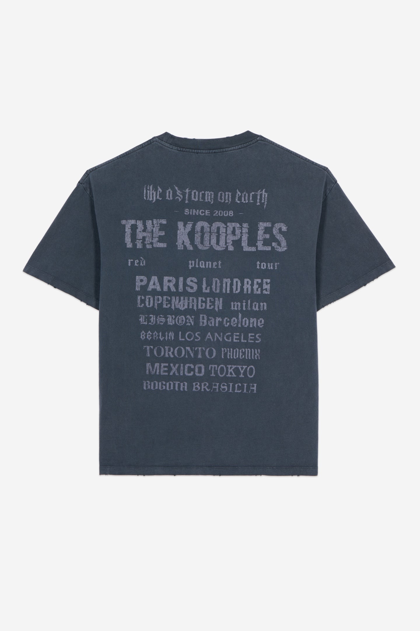SHORT-SLEEVED T-SHIRT WITH PRINT FRONT AND BACK BLACK WASHED 2