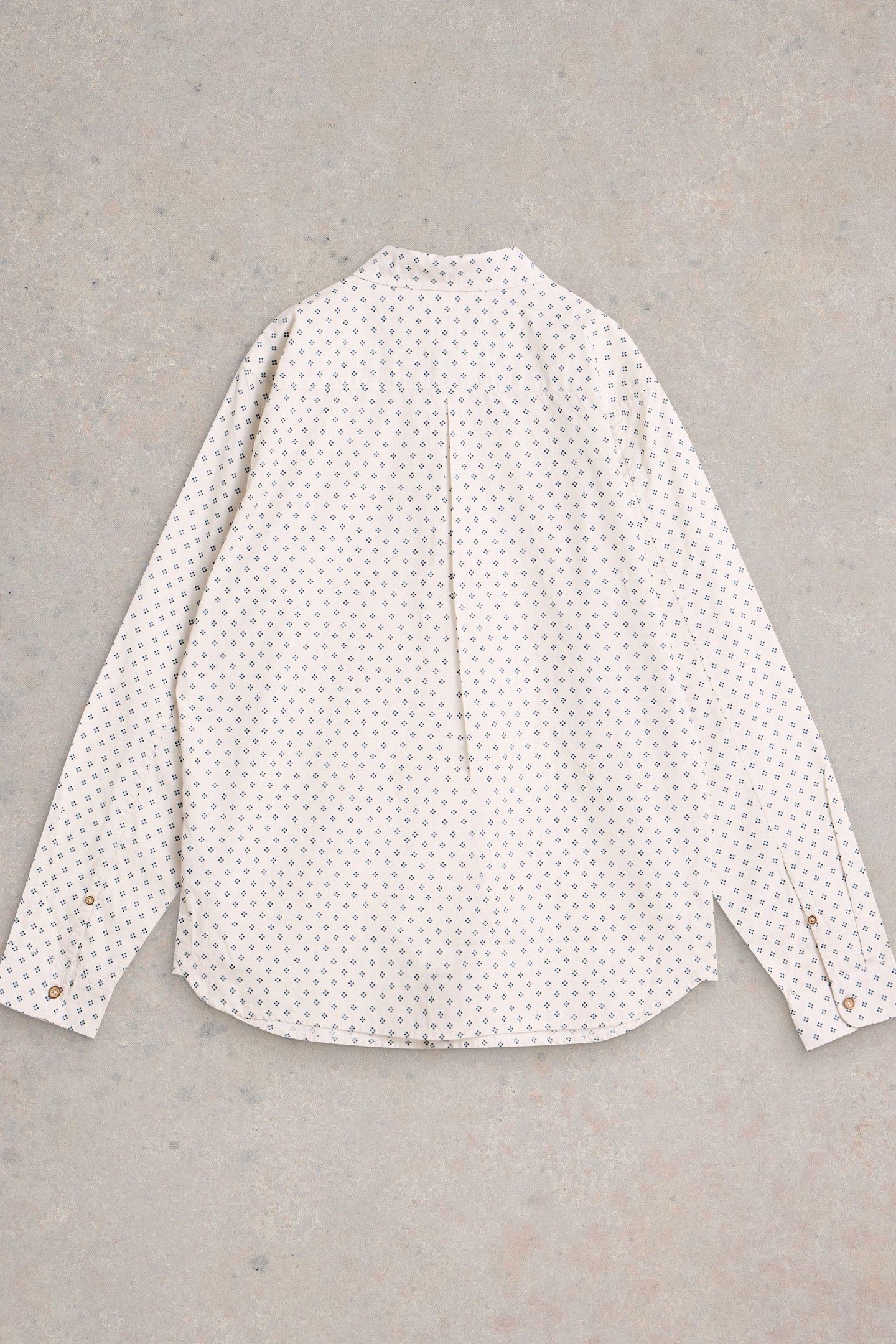 LS GEO PRINTED SHIRT WHITE PRINT 2