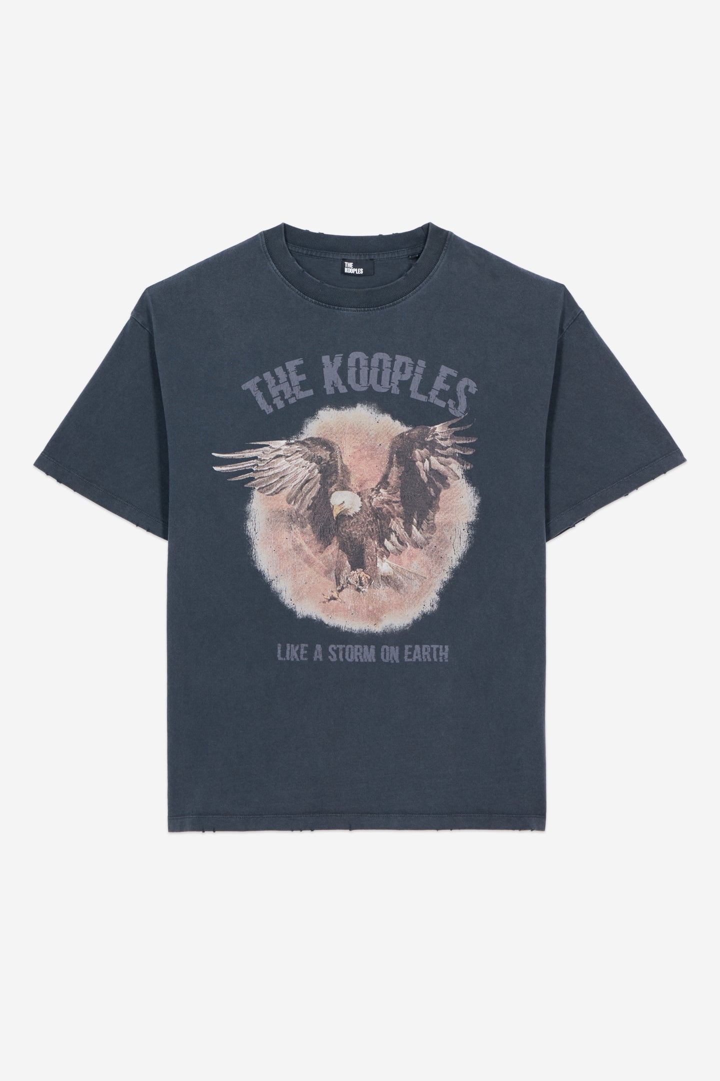 SHORT-SLEEVED T-SHIRT WITH PRINT FRONT AND BACK BLACK WASHED 1