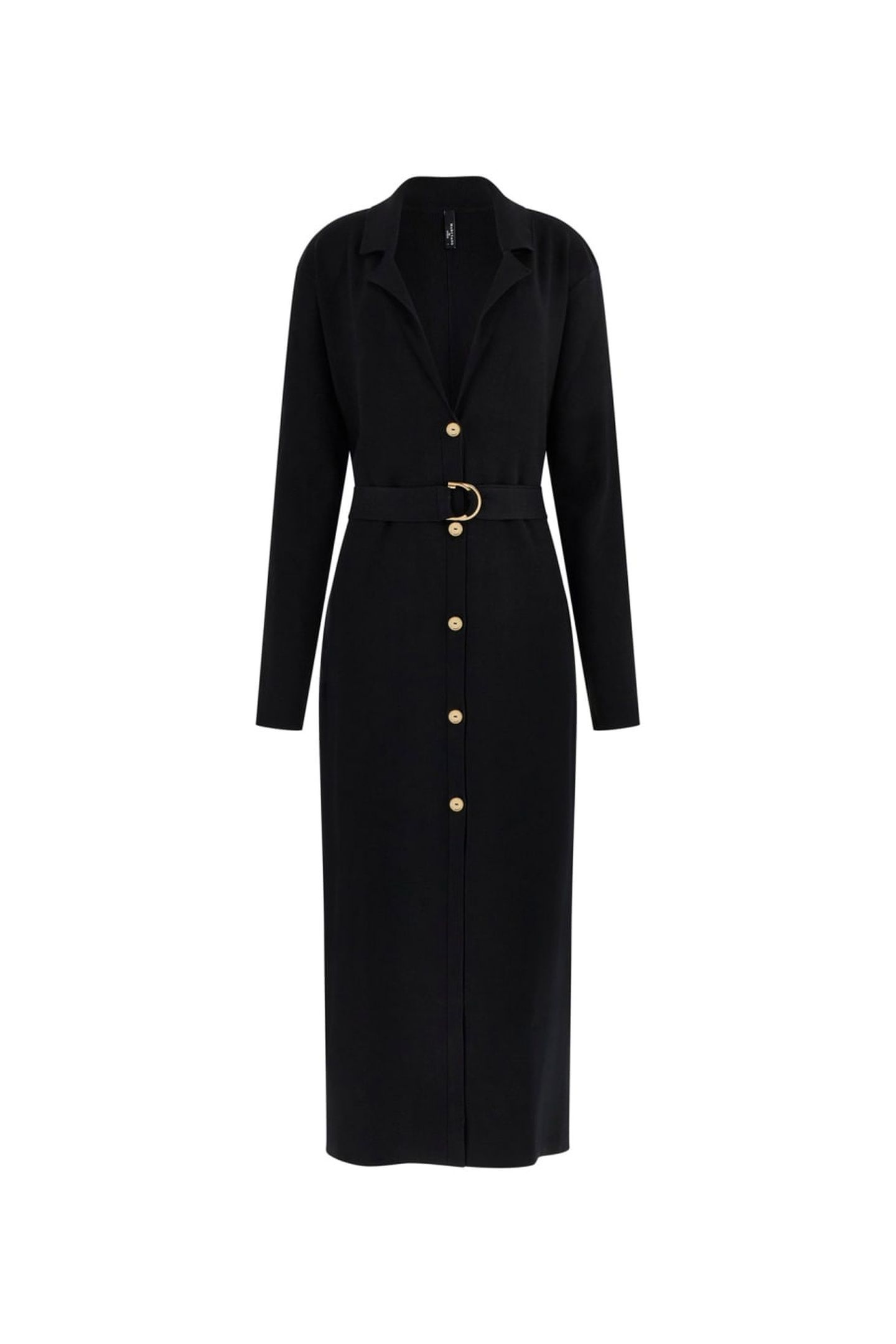 AABISH LONG CARDI SW JET BLACK A996 5