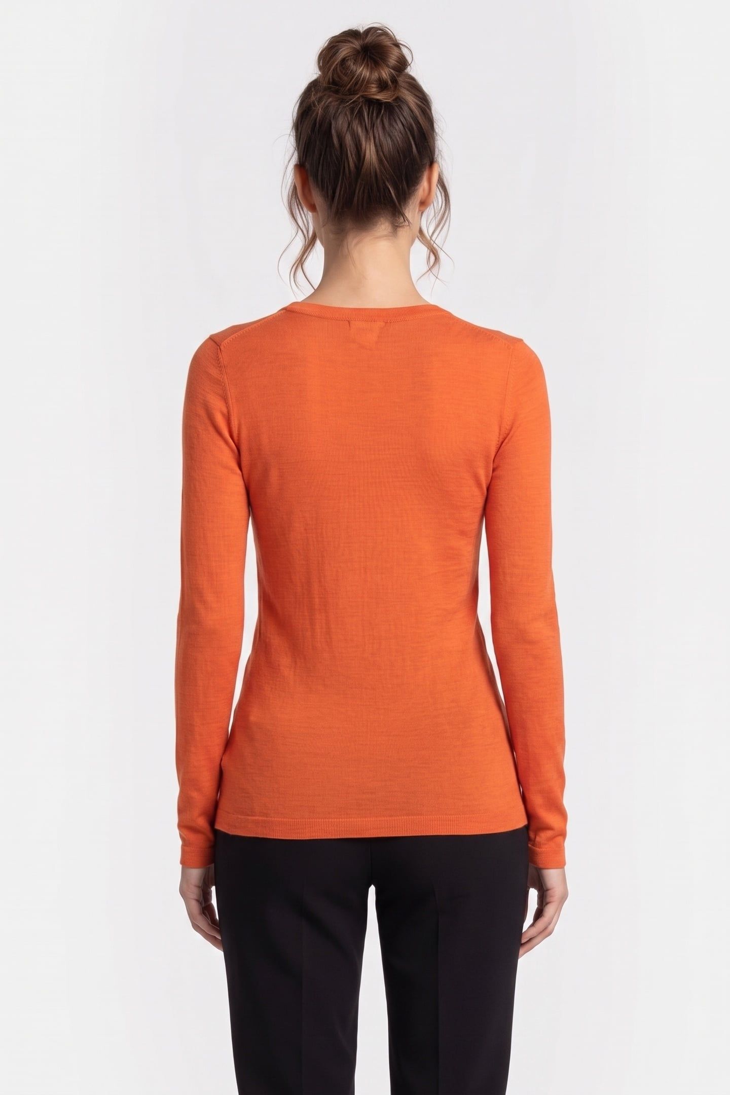 ODDRUN WOOL RIB LS ORANGE 2