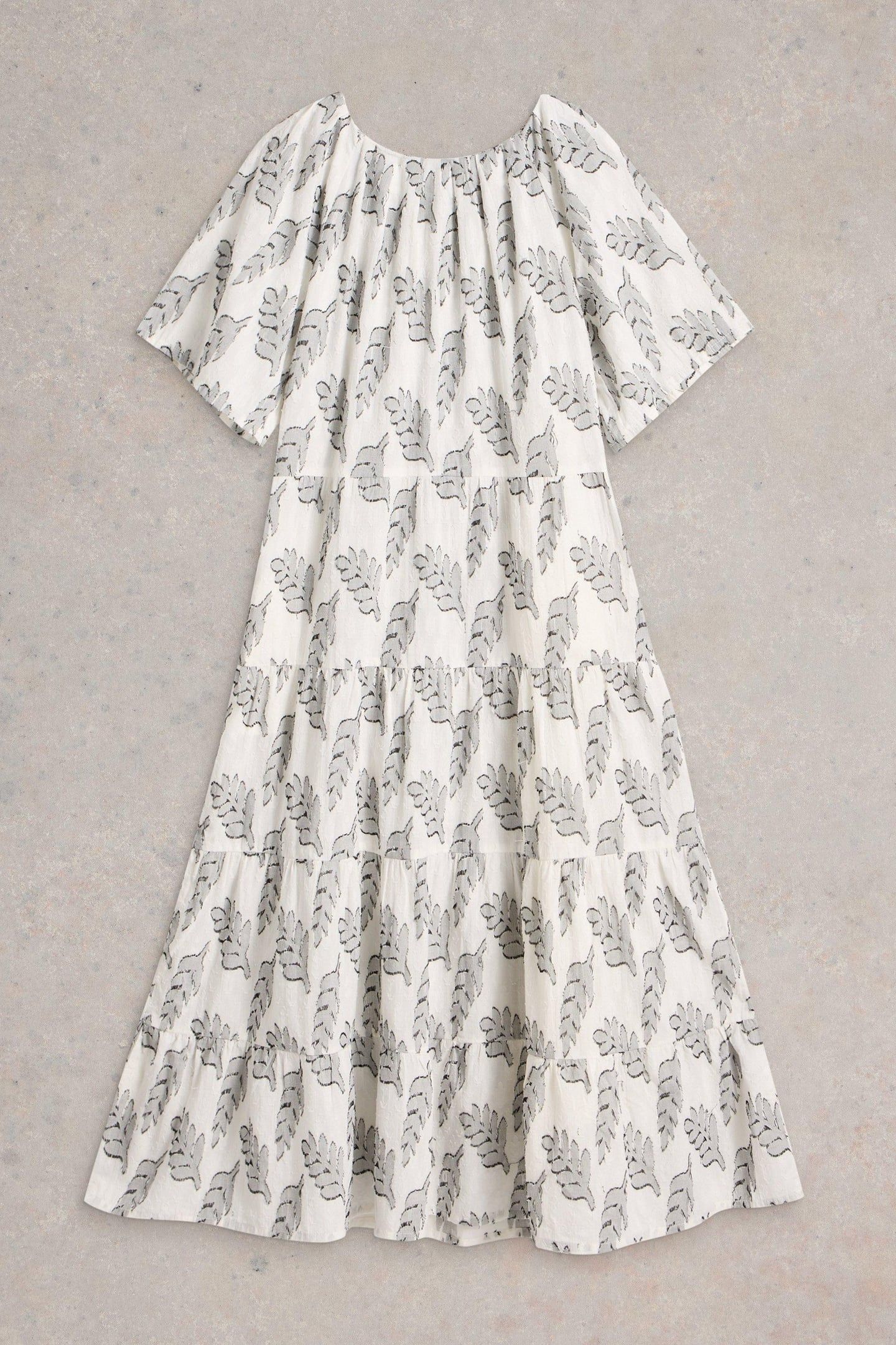 SPRUCE JAQUARD DRESS WHITE MULTI 4