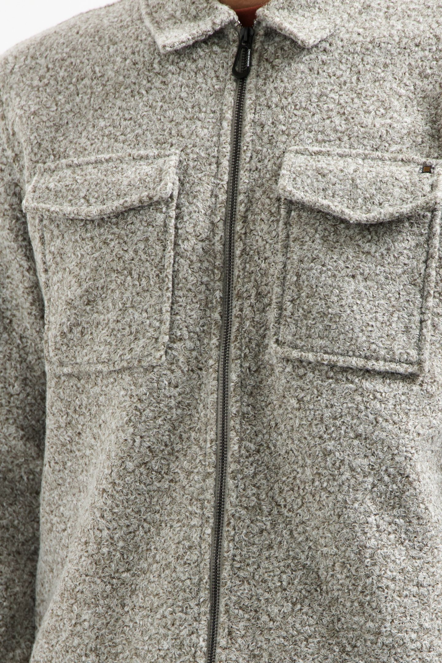 OVERSHIRT ZIPPER WOOL LOOK GREY MELANGE 7