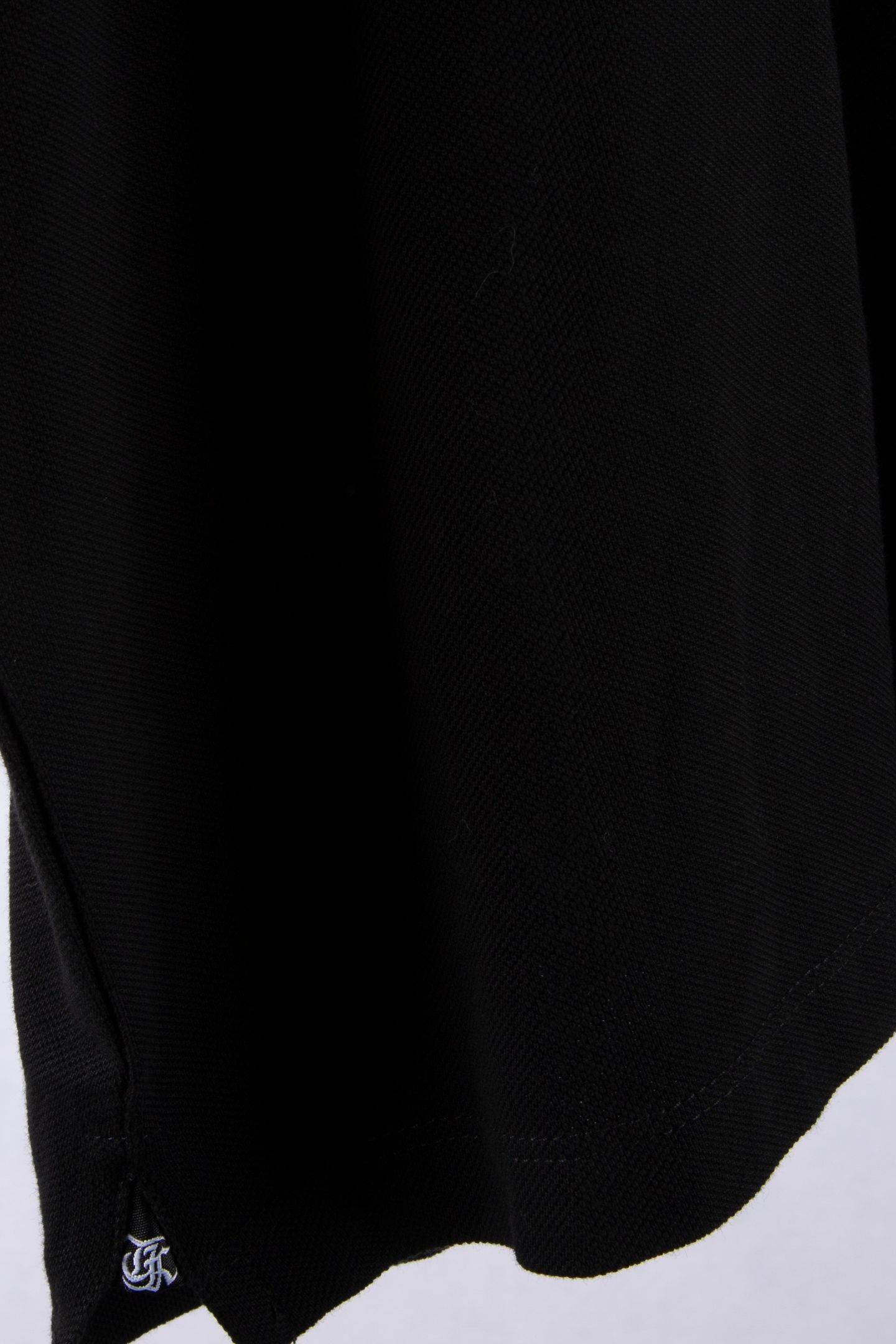 SHORT-SLEEVED POLO SHIRT W EMBROIDERED CREST BLACK/WHITE 5