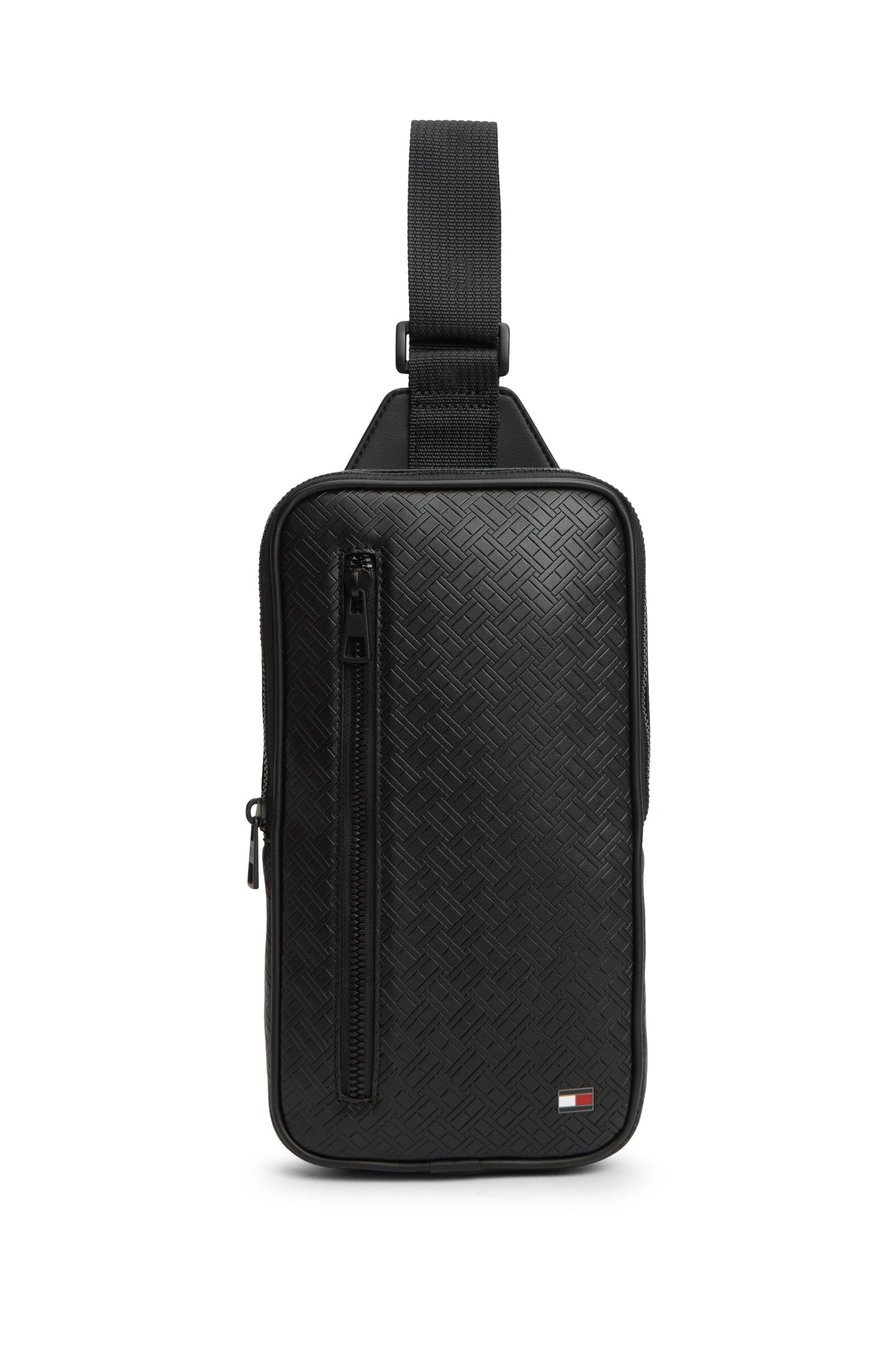 EMBOSSED FLAG SLING BAG BLACK 2