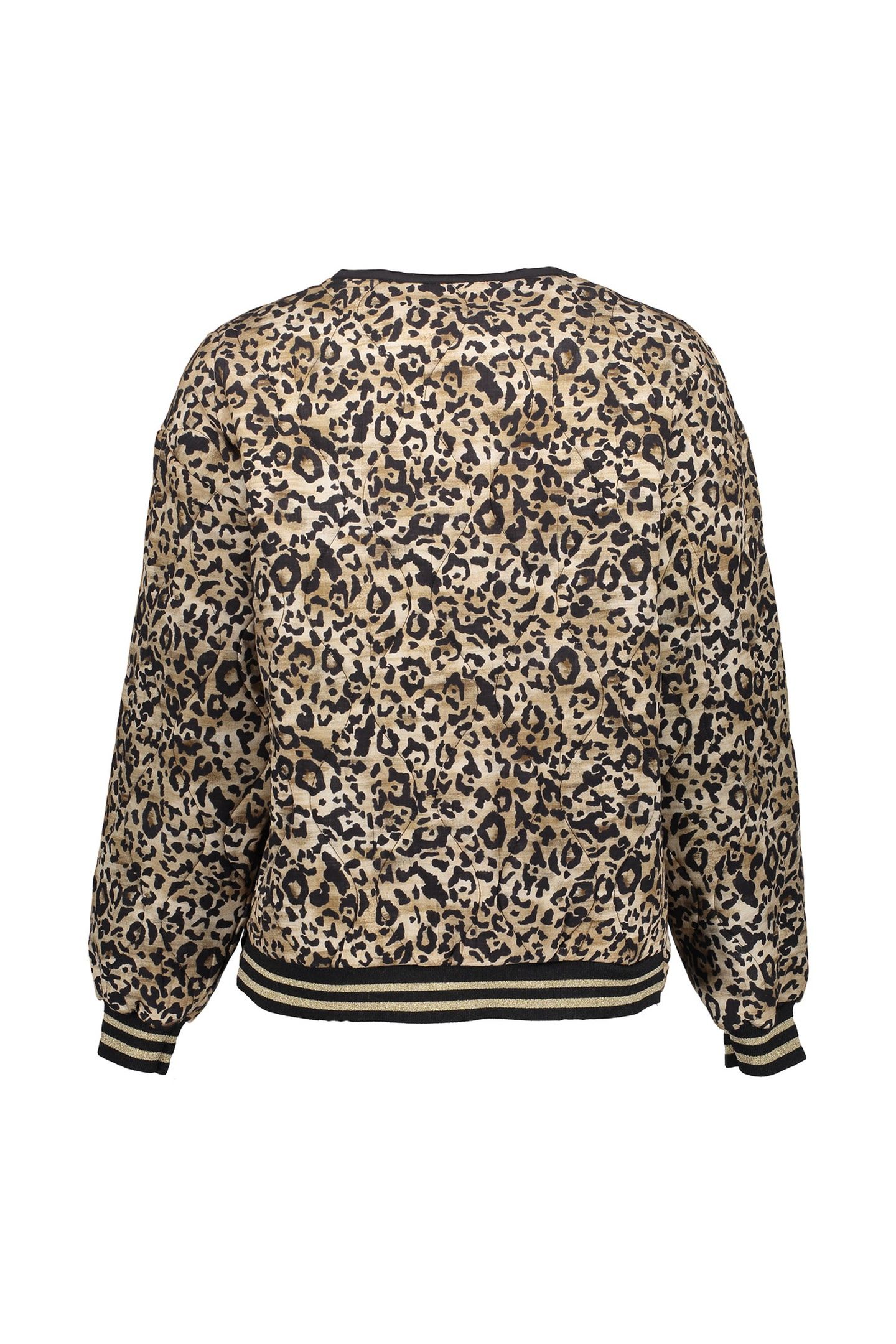 JACKET STEPPED LEOPARD BLACK/SAND 2
