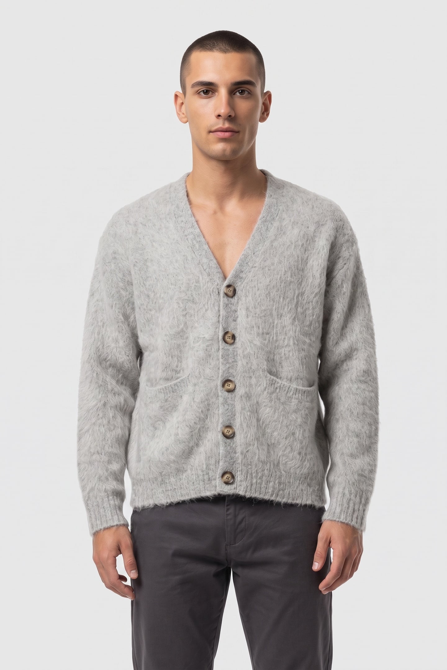 BOB ALPACA MIX CARDIGAN BLUE MULTI 2