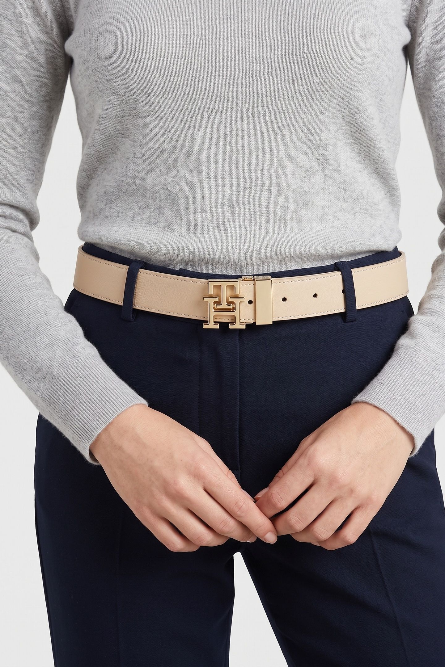 LOGO 3.0 REVERSIBLE BELT BLUE MONO/CLAYED PEBBLE 1