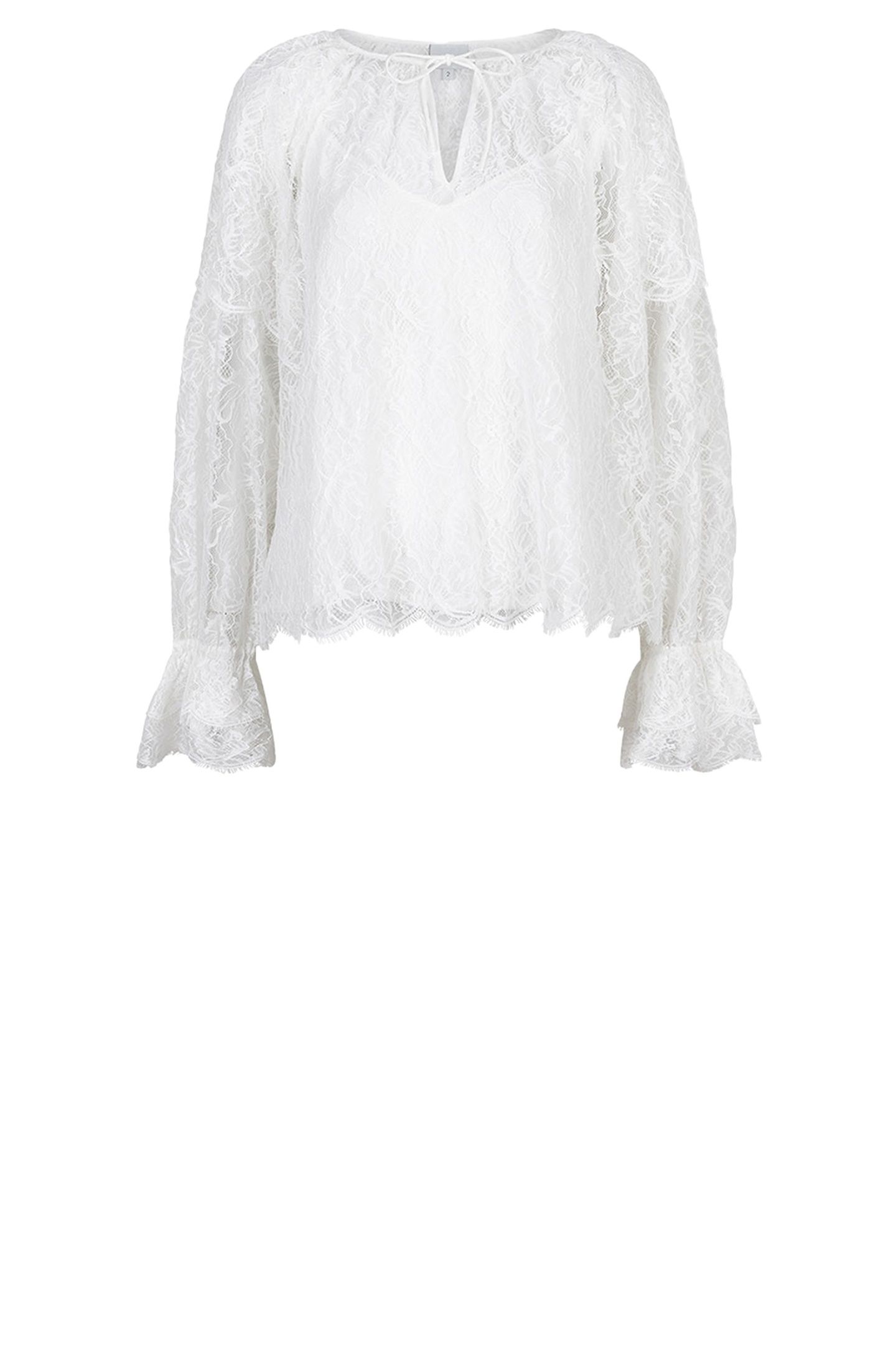 ZILAN BOHO DETAILED LACE TOP MILK WHITE 5