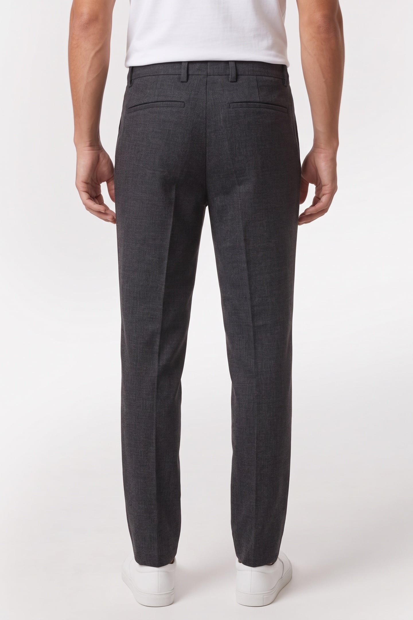 PANTS WITH PLEATS BLACK GREY 2