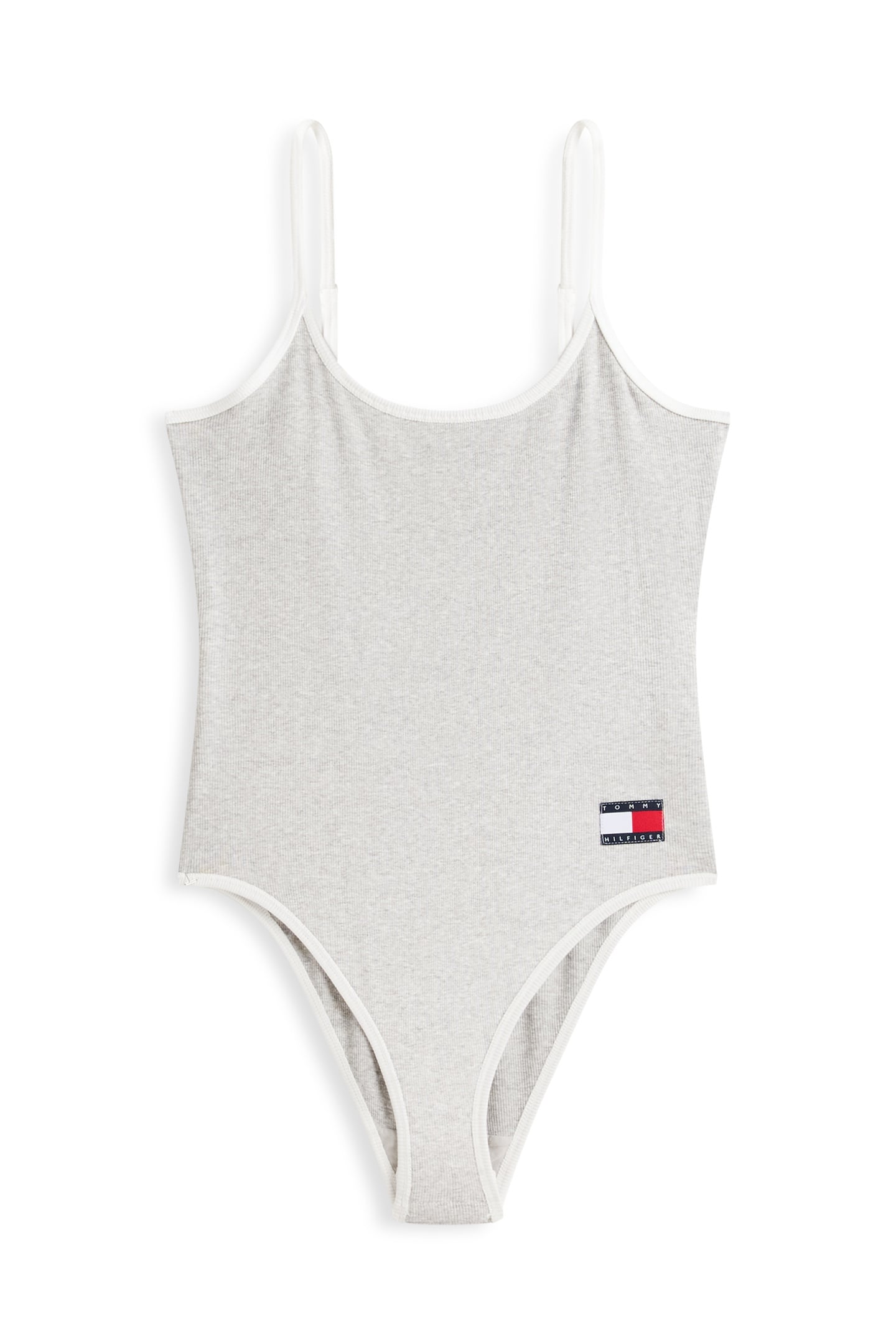RIB BODYSUIT LIGHT GREY HEATHER 2