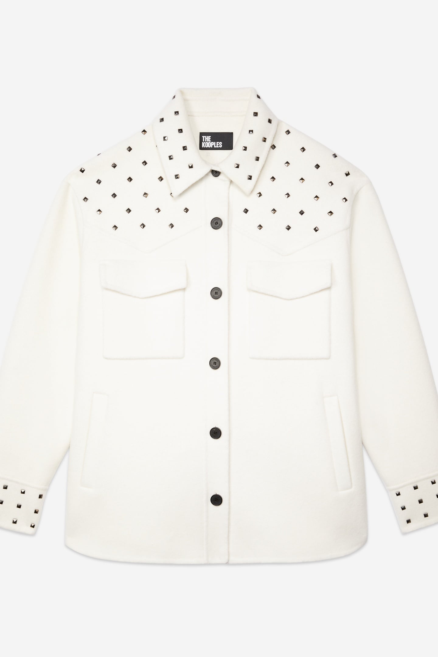 BLOUSON DOUBLE FACE DETAILS STUDS ECRU 4