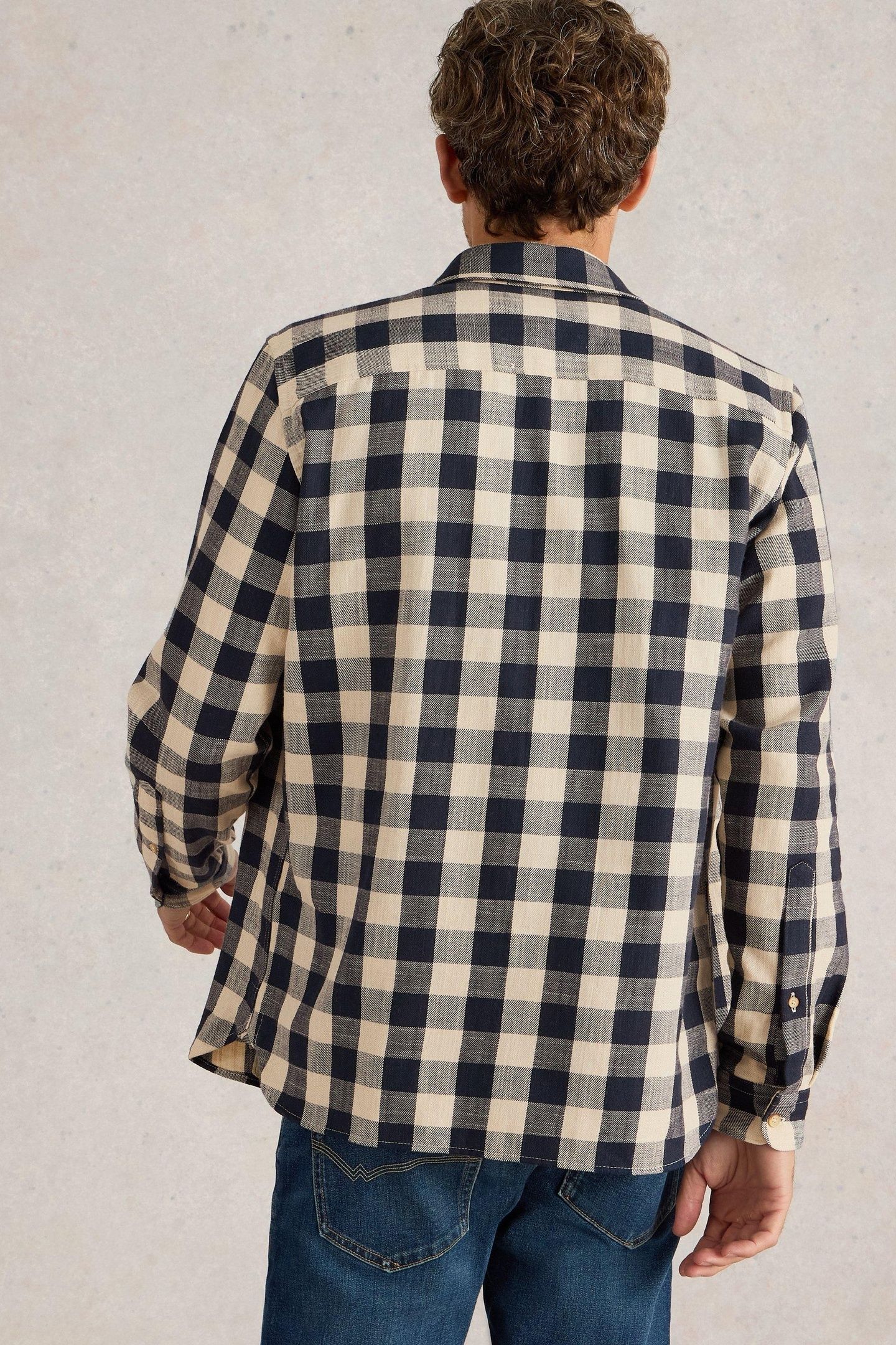 BUFFALO CHECK LS SHIRT NAVY MULTI 3