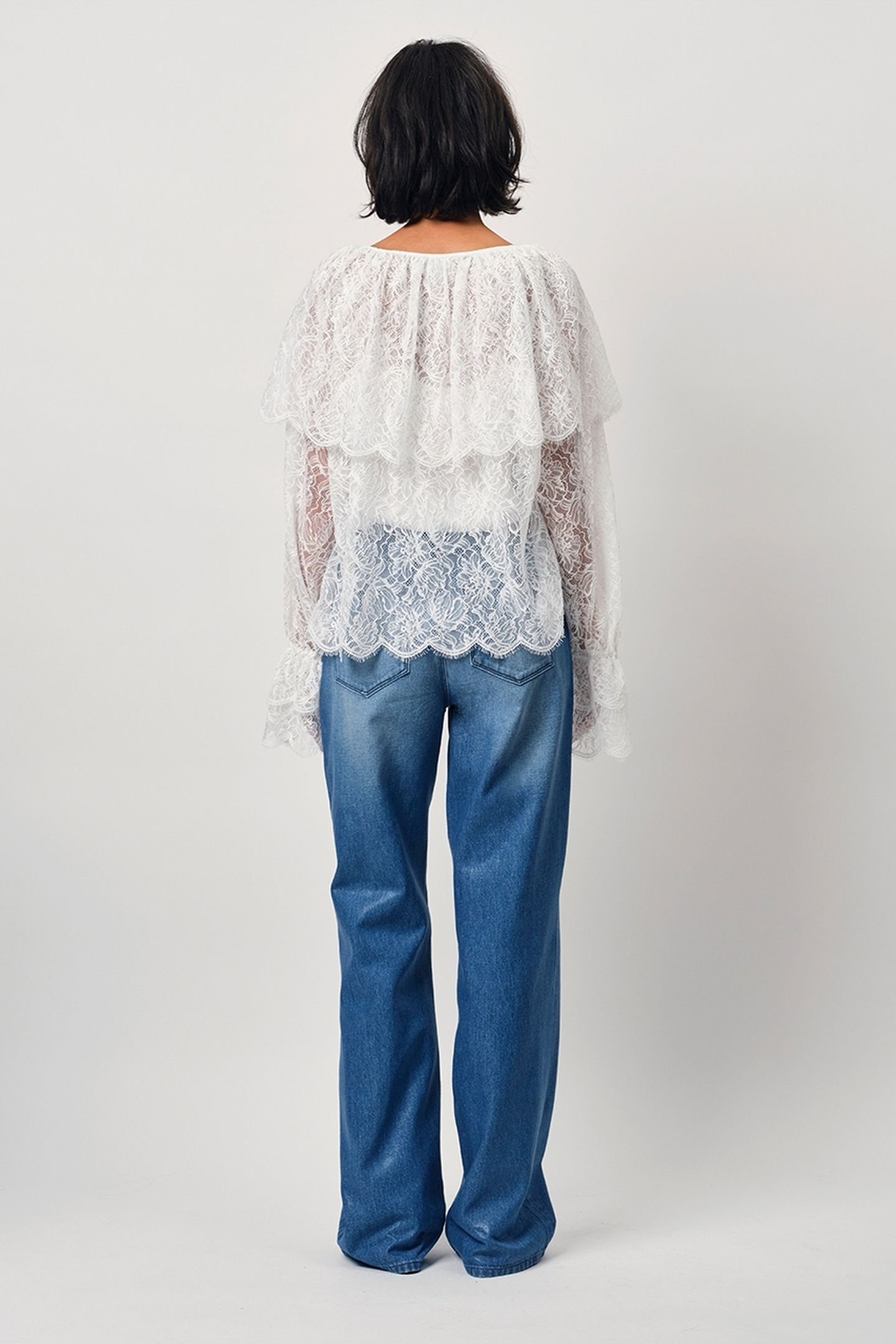 ZILAN BOHO DETAILED LACE TOP MILK WHITE 4