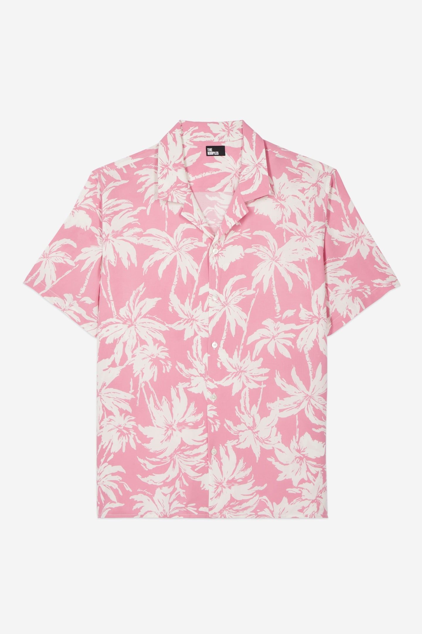 SHORT-SLEEVED SHIRT WITH SHARK NECK PINK-WHITE 5