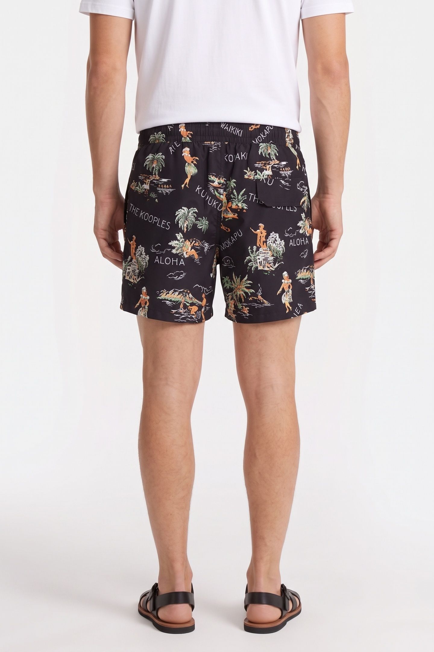 ALOHA PRINT SWIMSUIT BLACK 2