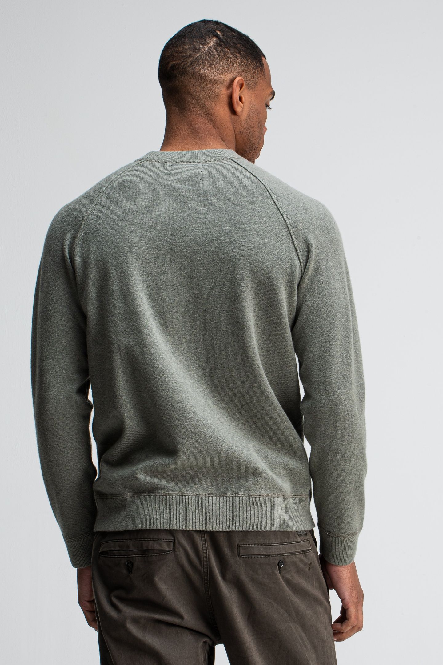 CLIFTON SWEAT CREW GRANITE GREEN 2