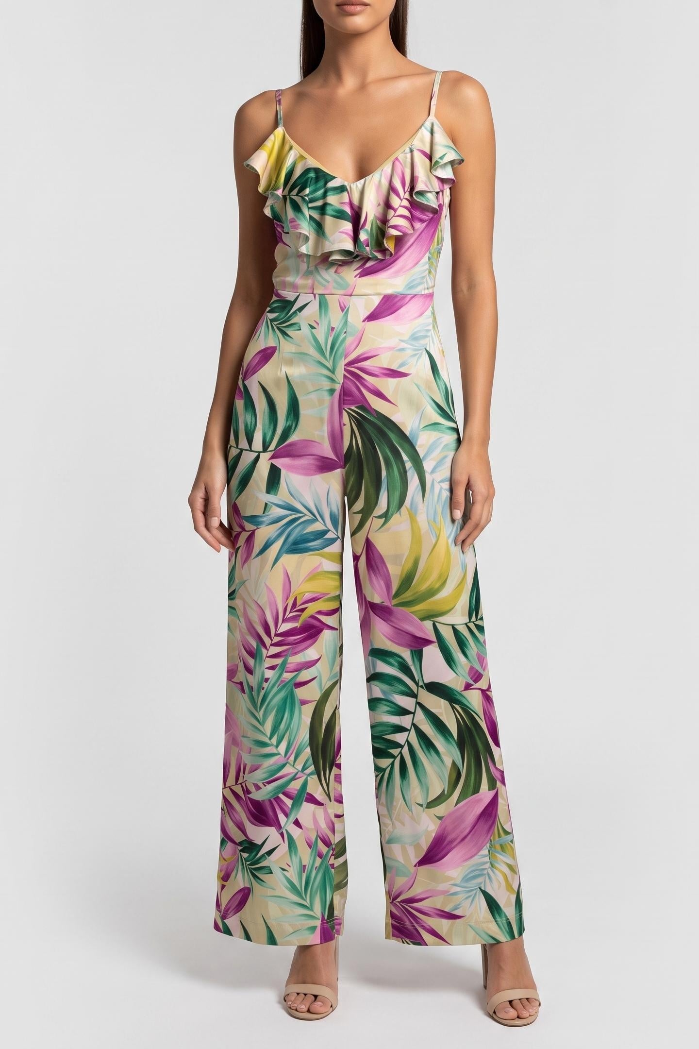 GUESS ECO ALICE SLINKY OVERALL TROPICAL ESCAPE PRIN 1