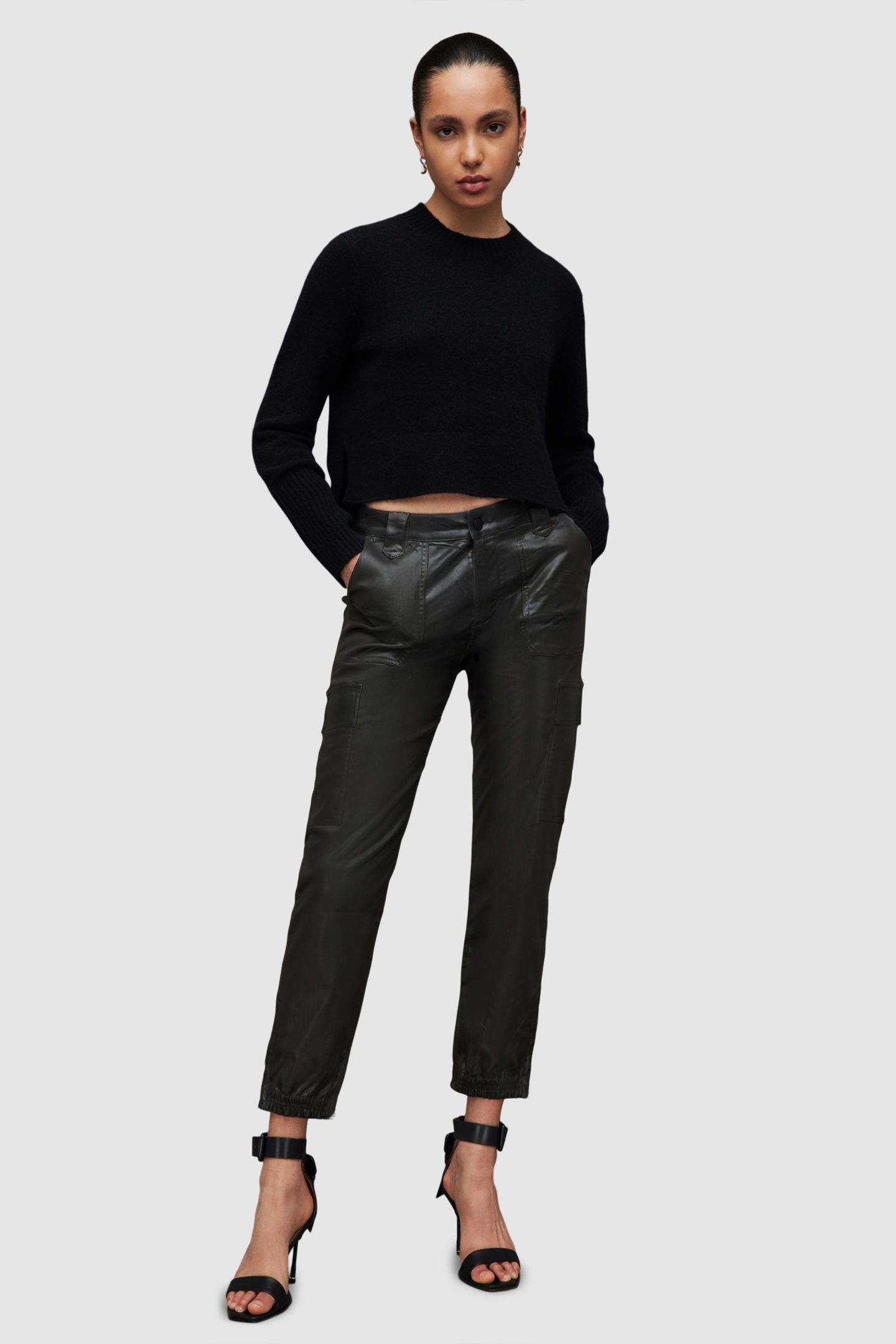 NOLA COATED TROUSER DARK OLIVE 2
