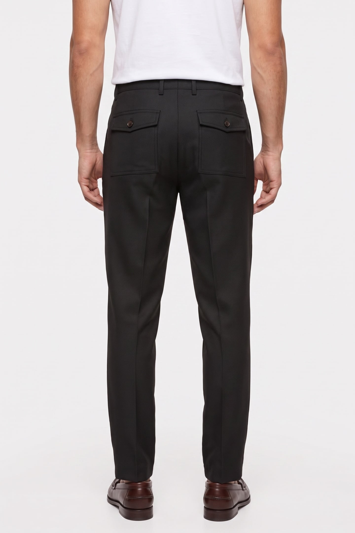 TROUSERS WITH PATCH POCKETS ON THE BACK BLACK 3