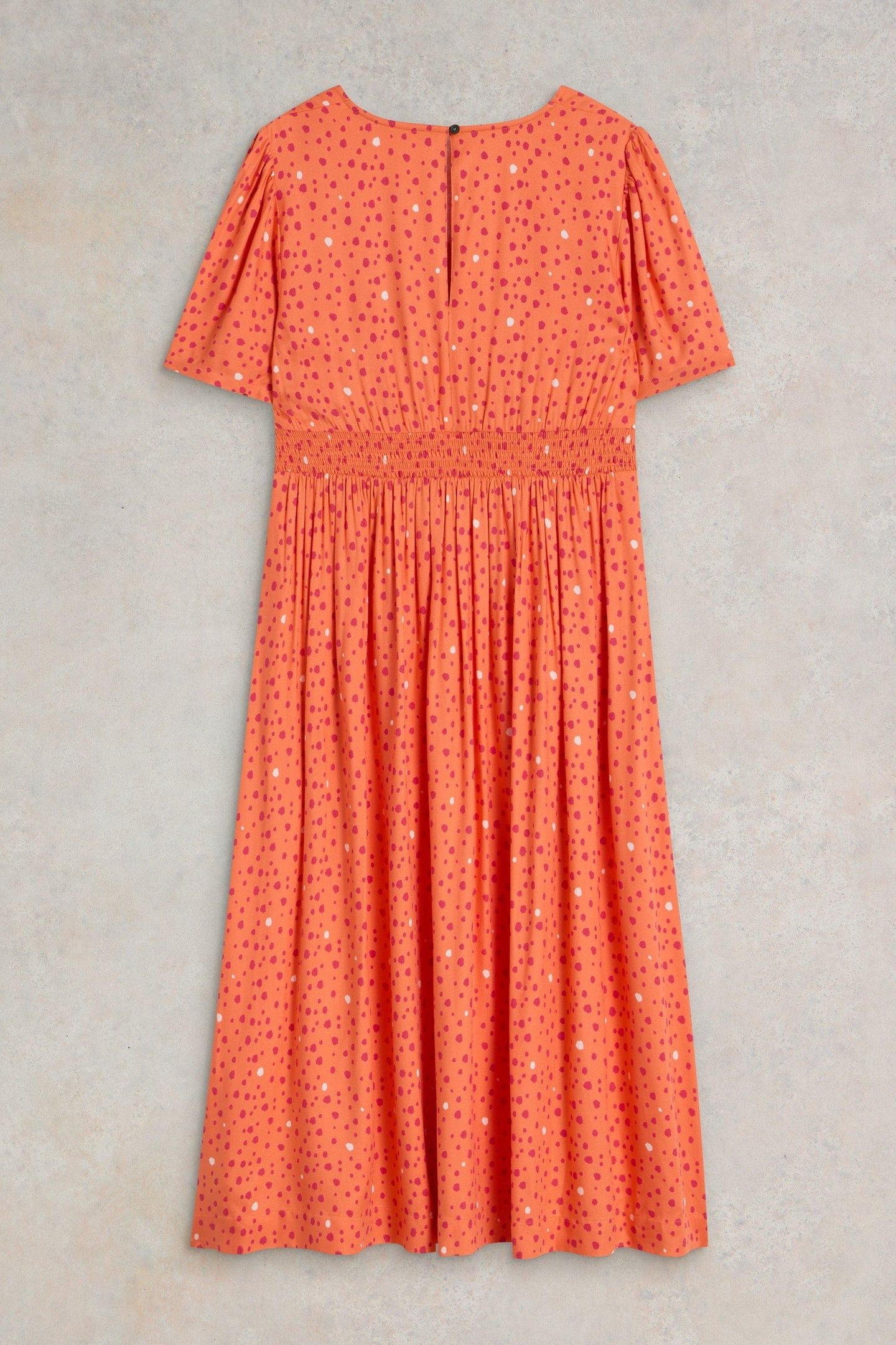 LUCY MIDI DRESS ORANGE MULTI 5
