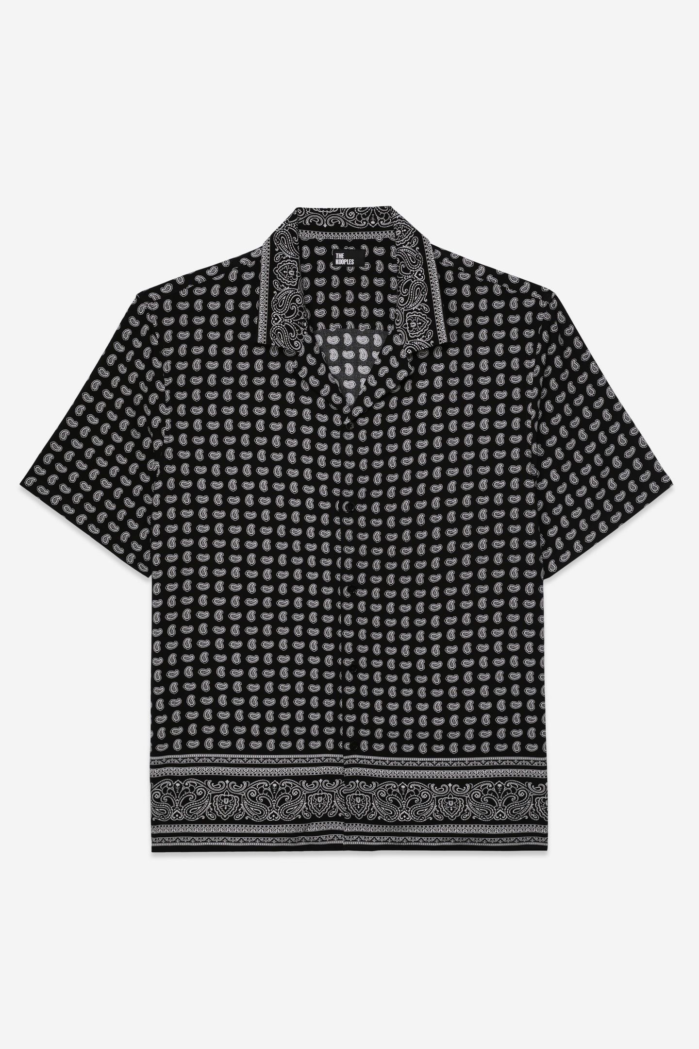 SHORT-SLEEVED SHIRT WITH SHARK NECK BLACK WHITE 5