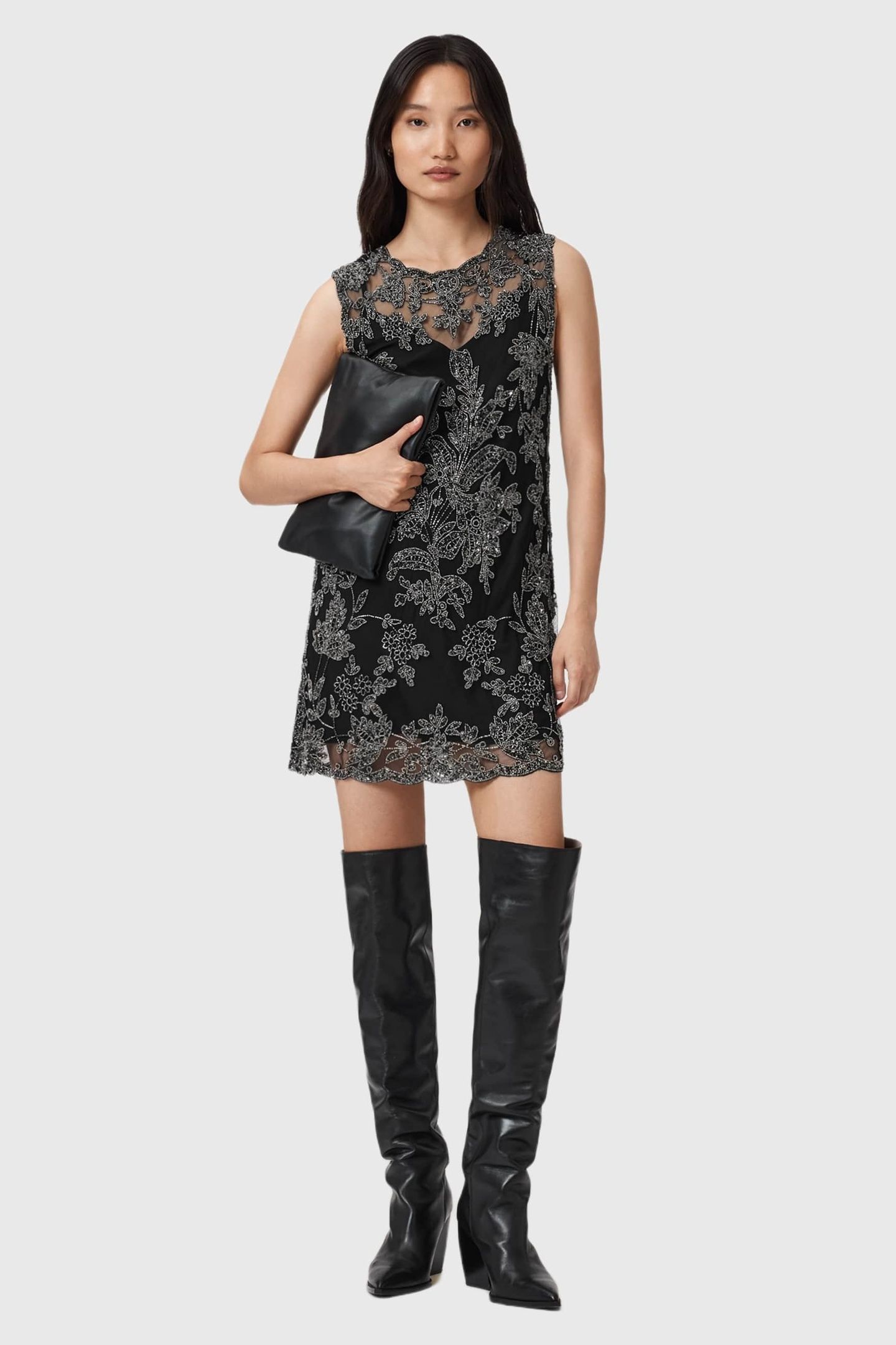 INAYA EMB DRESS BLACK 3