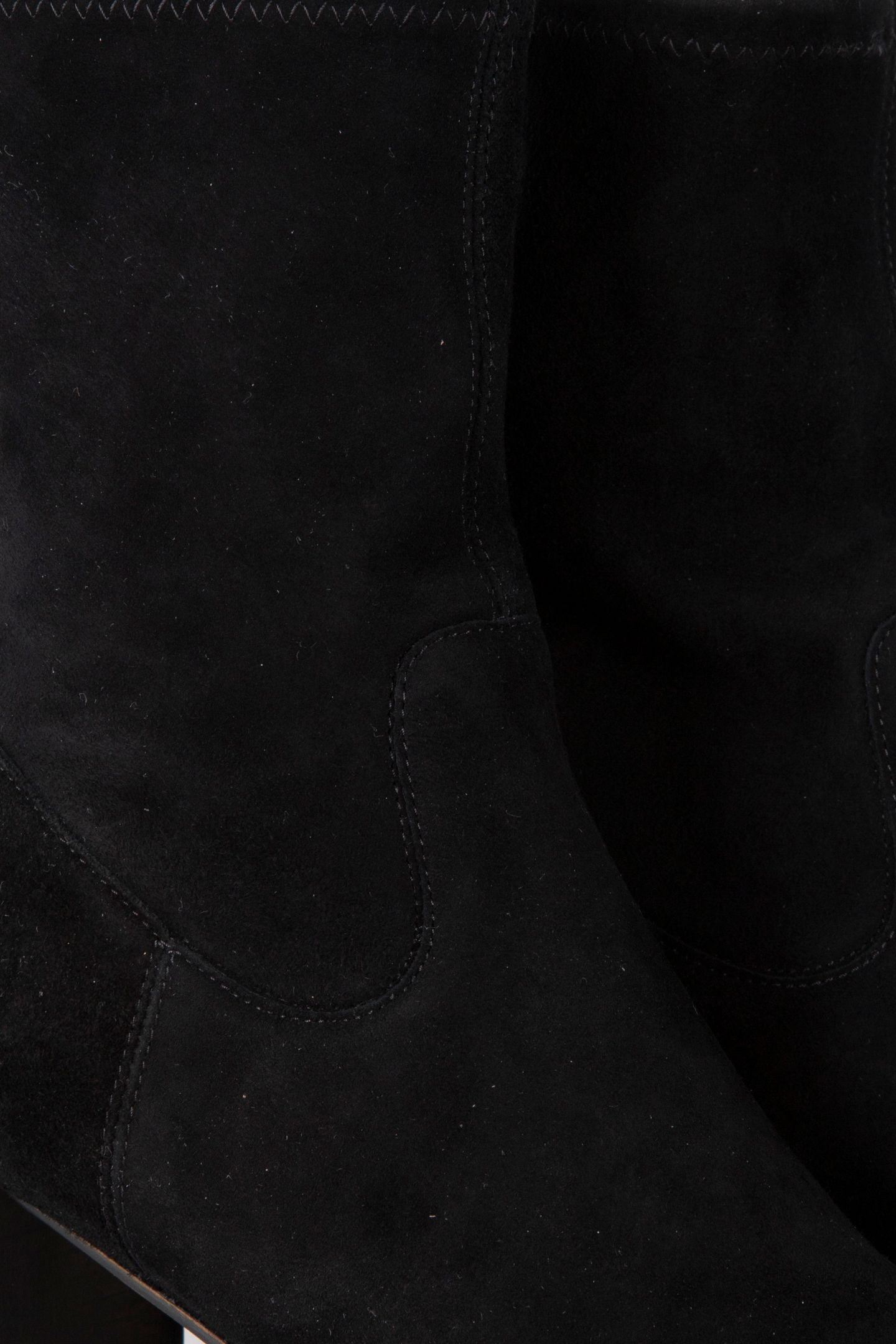 HARP BLOCK HEEL STRETCH SUEDE BLACK 5