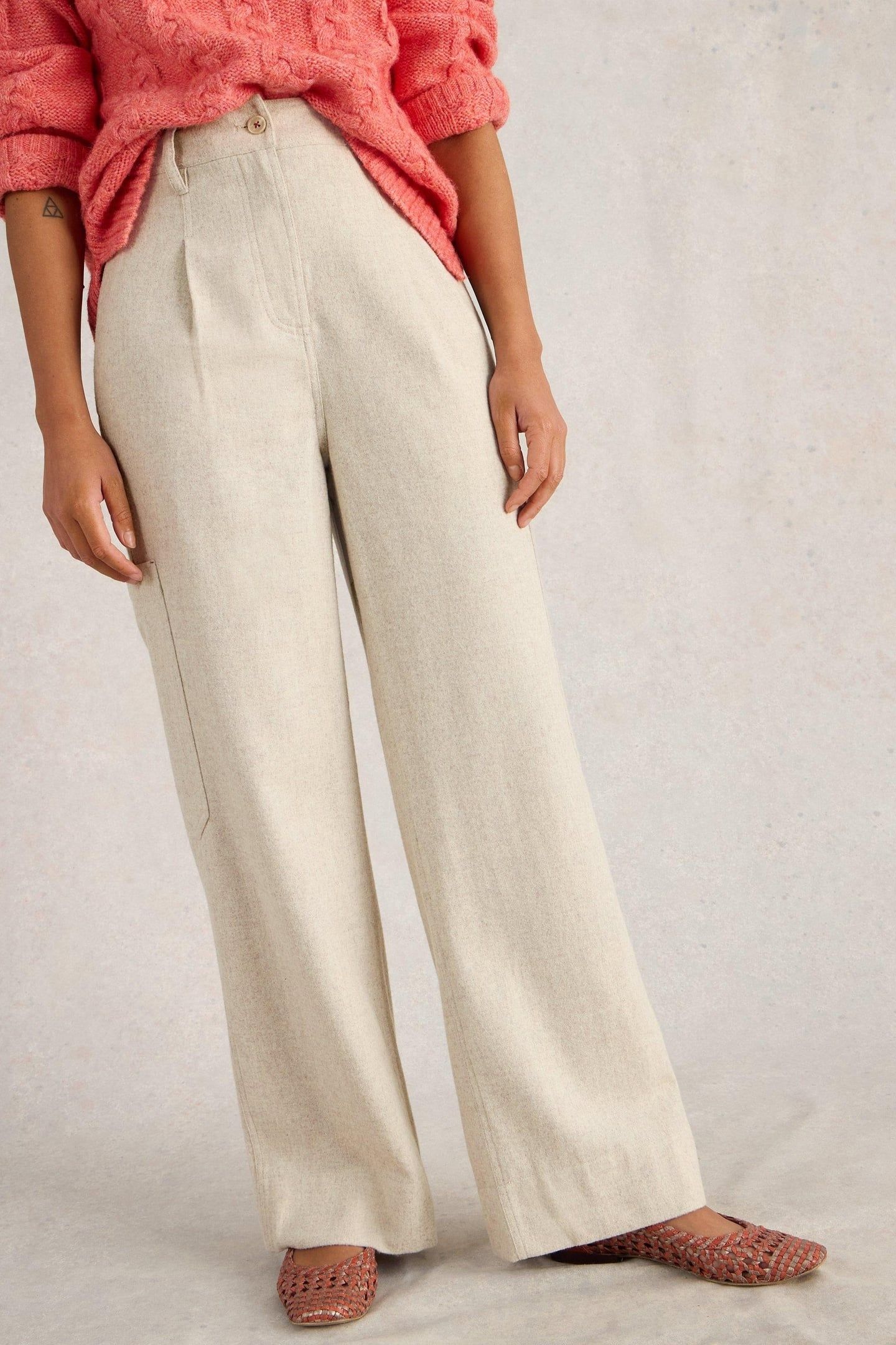 CARLIE TWEEDY CARGO TROUSER LIGHT NATURAL 2