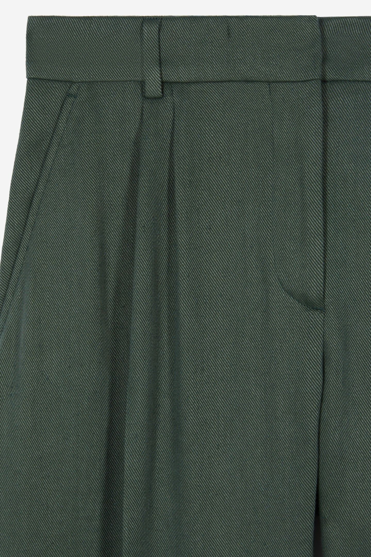 PLEATED SUIT TROUSERS WOOD KAKI 6