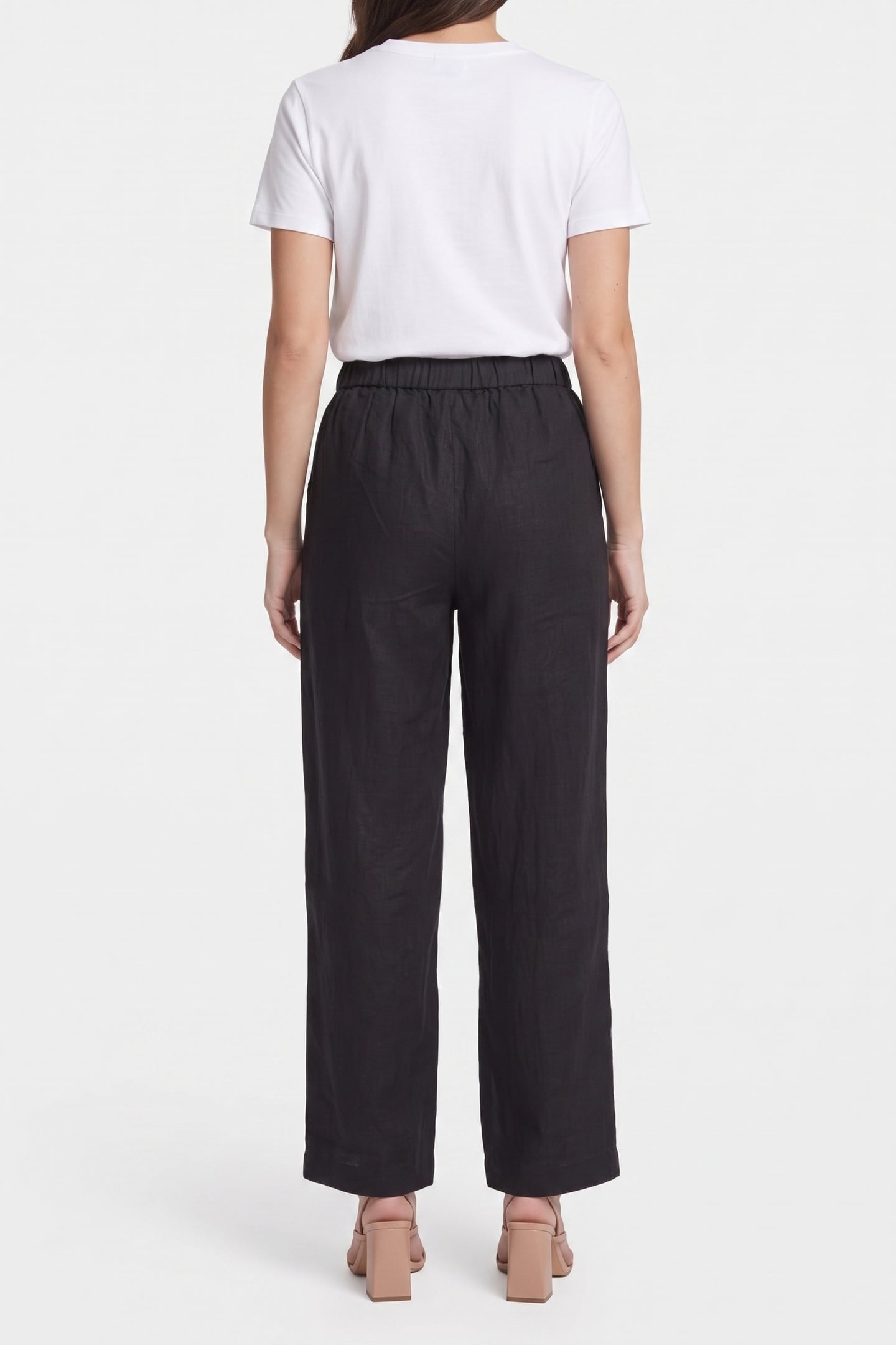 LUDVIG LINEN TROUSERS BLACK 2