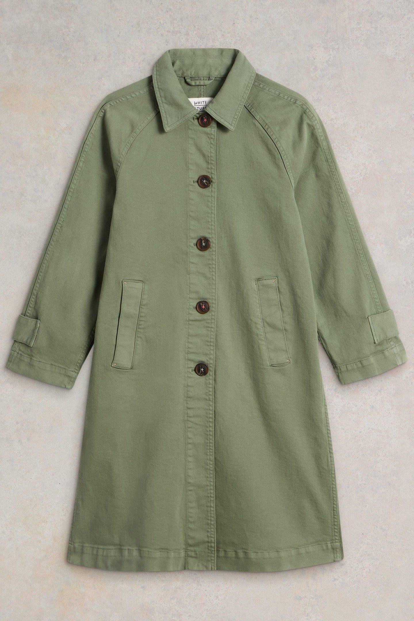 OAKLEIGH DENIM COAT MID GREEN 4