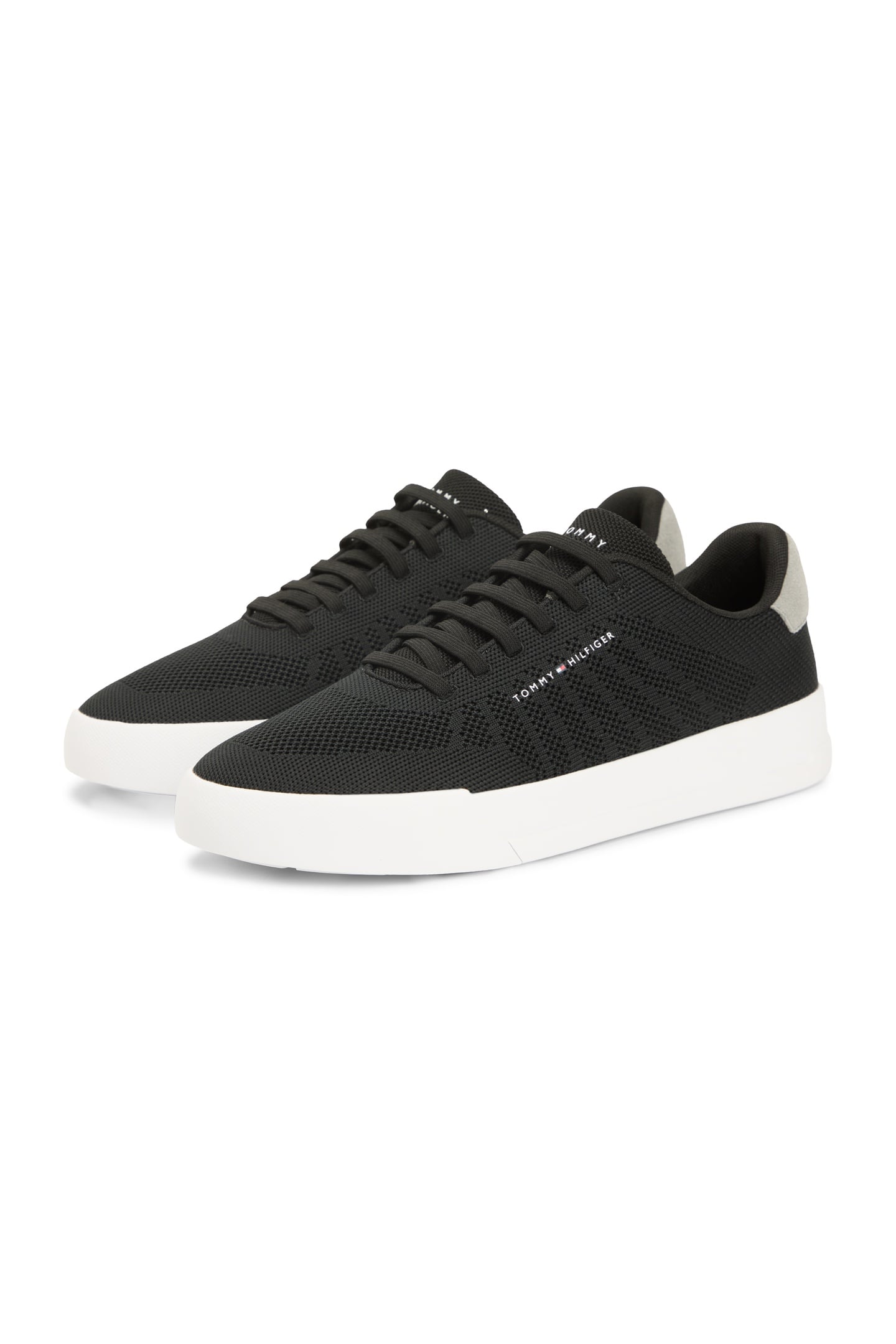 LOGO KNIT COURT TRAINERS BLACK 3