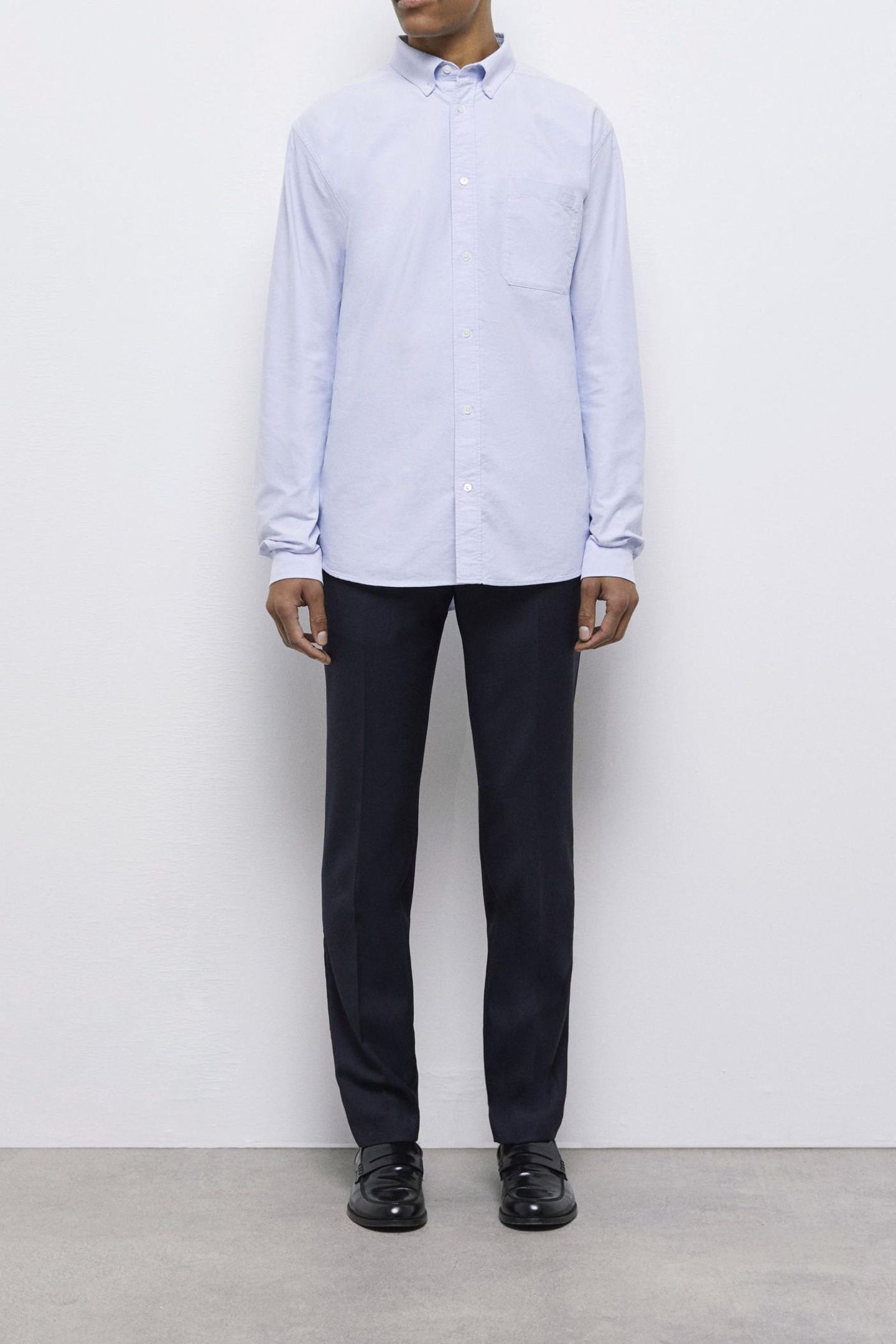 LONG-SLEEVED SHIRT WITH CLASSIC COLLAR LIGHT BLUE 1