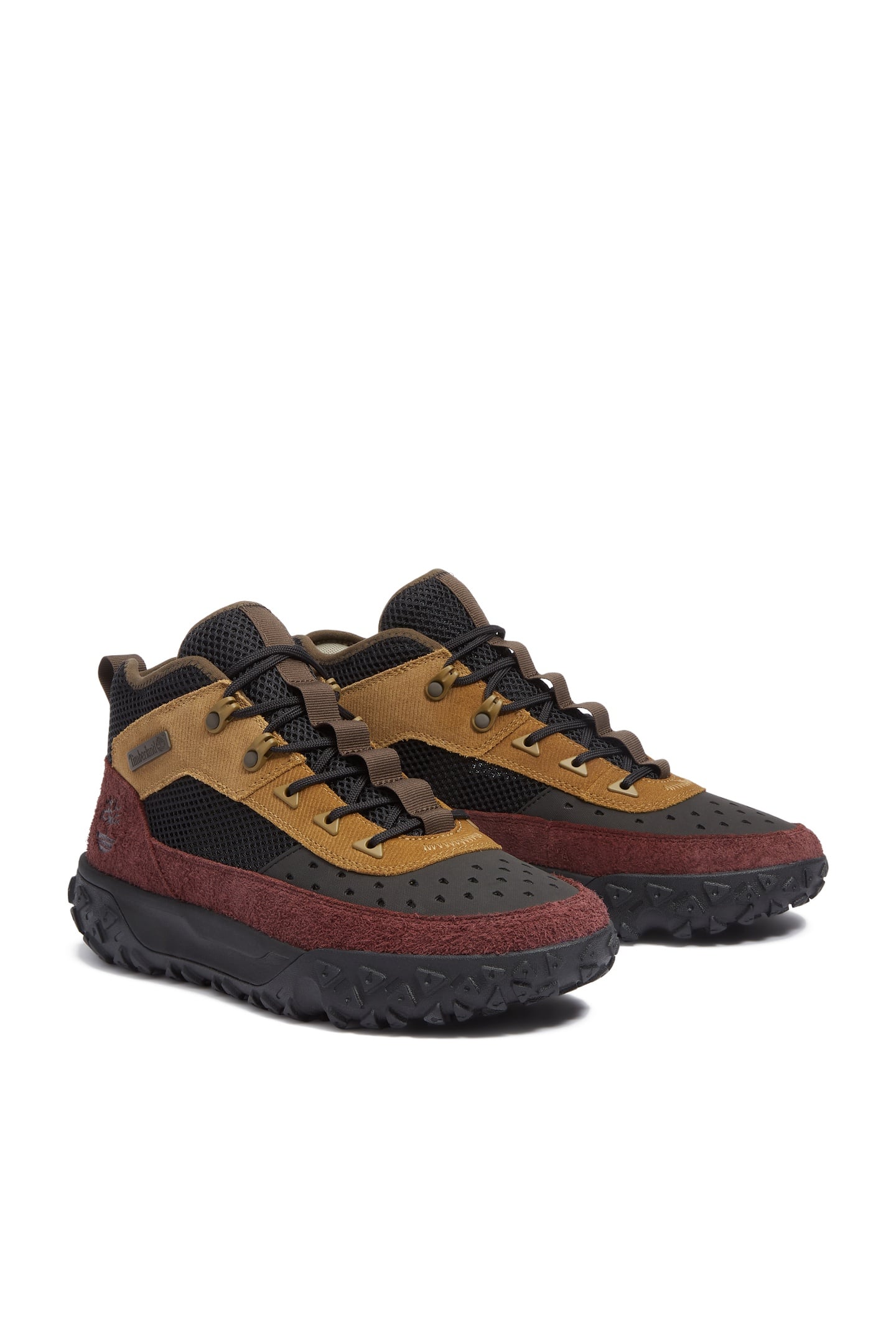 GREENSTRIDE MOTION 6 MID LACE UP SNEAKER BLACK W BURGUNDY 4