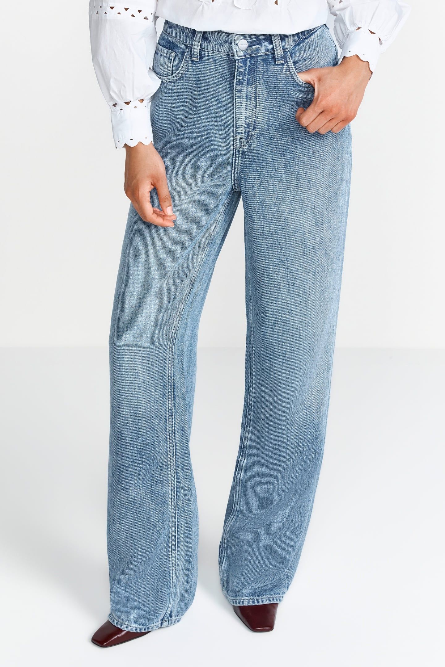 WIDE LEG BLUE LYOCELL DENIM 1