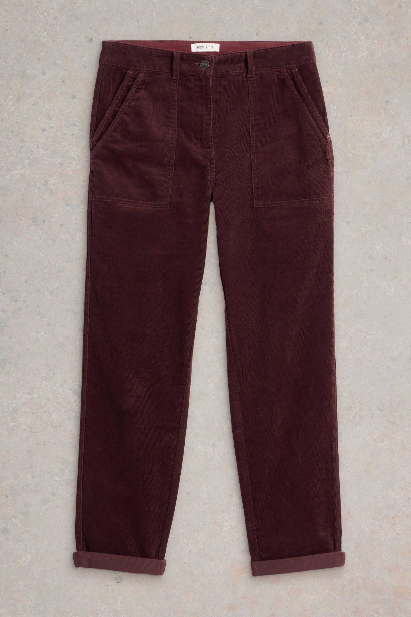 TWISTER CORD TROUSER MID PLUM 3